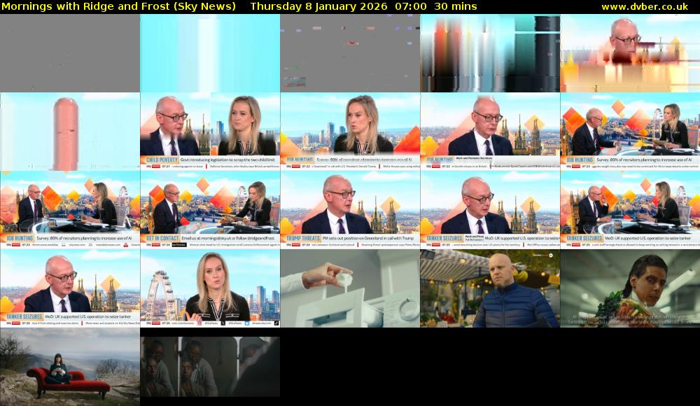 Mornings with Ridge and Frost (Sky News) Thursday 8 January 2026 07:00 - 07:30