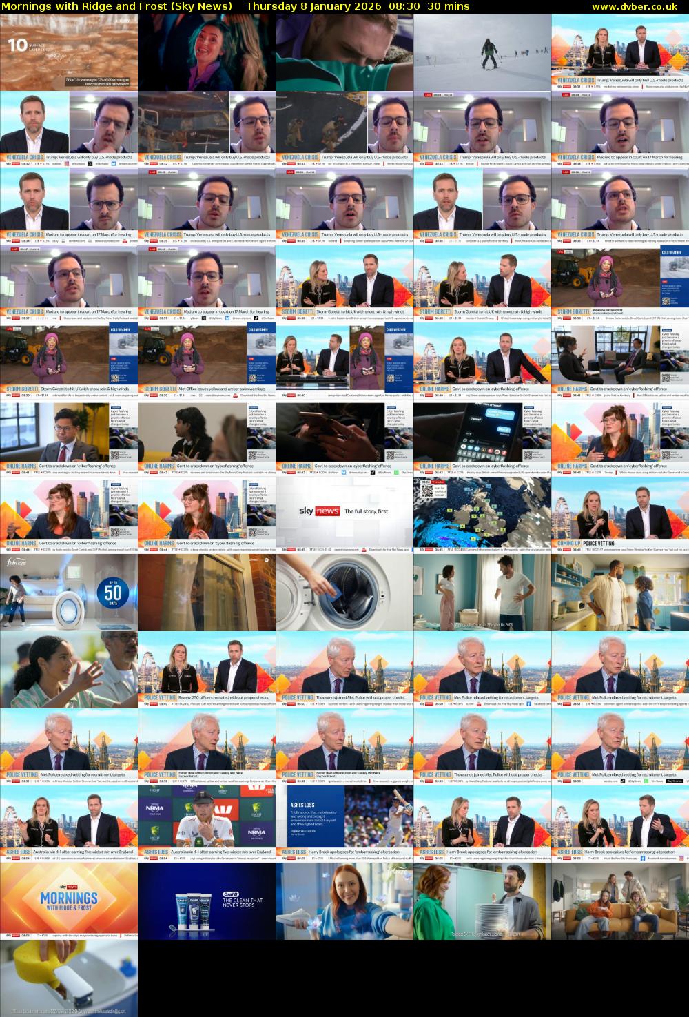 Mornings with Ridge and Frost (Sky News) Thursday 8 January 2026 08:30 - 09:00