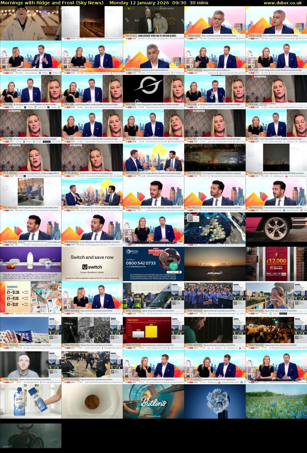 Mornings with Ridge and Frost (Sky News) Monday 12 January 2026 09:30 - 10:00