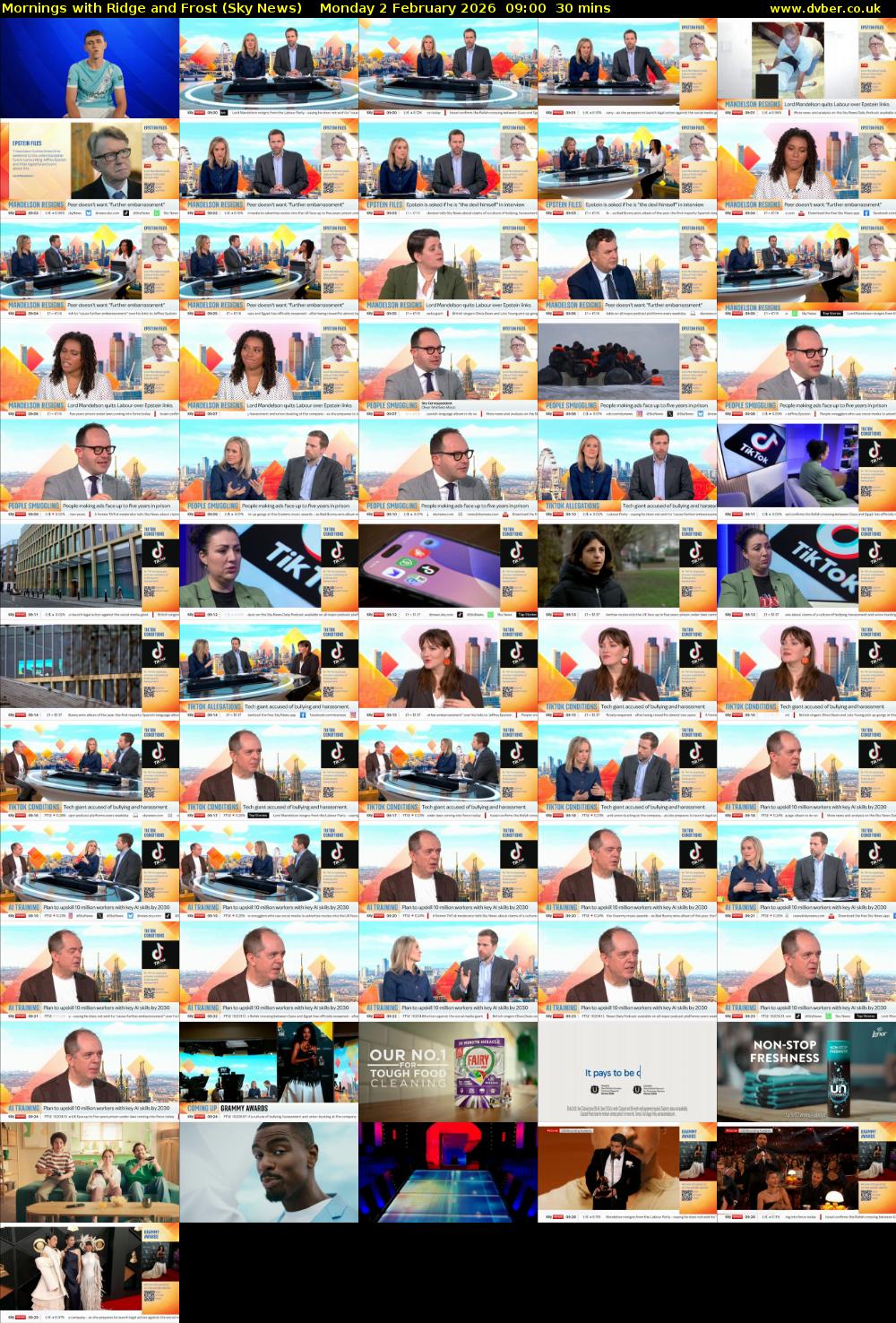 Mornings with Ridge and Frost (Sky News) Monday 2 February 2026 09:00 - 09:30