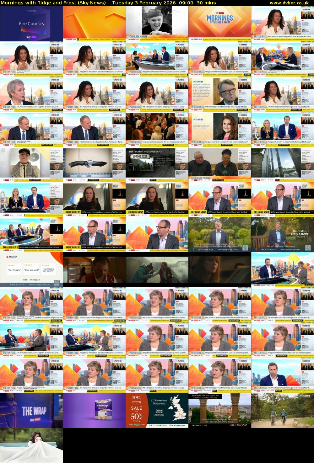 Mornings with Ridge and Frost (Sky News) Tuesday 3 February 2026 09:00 - 09:30