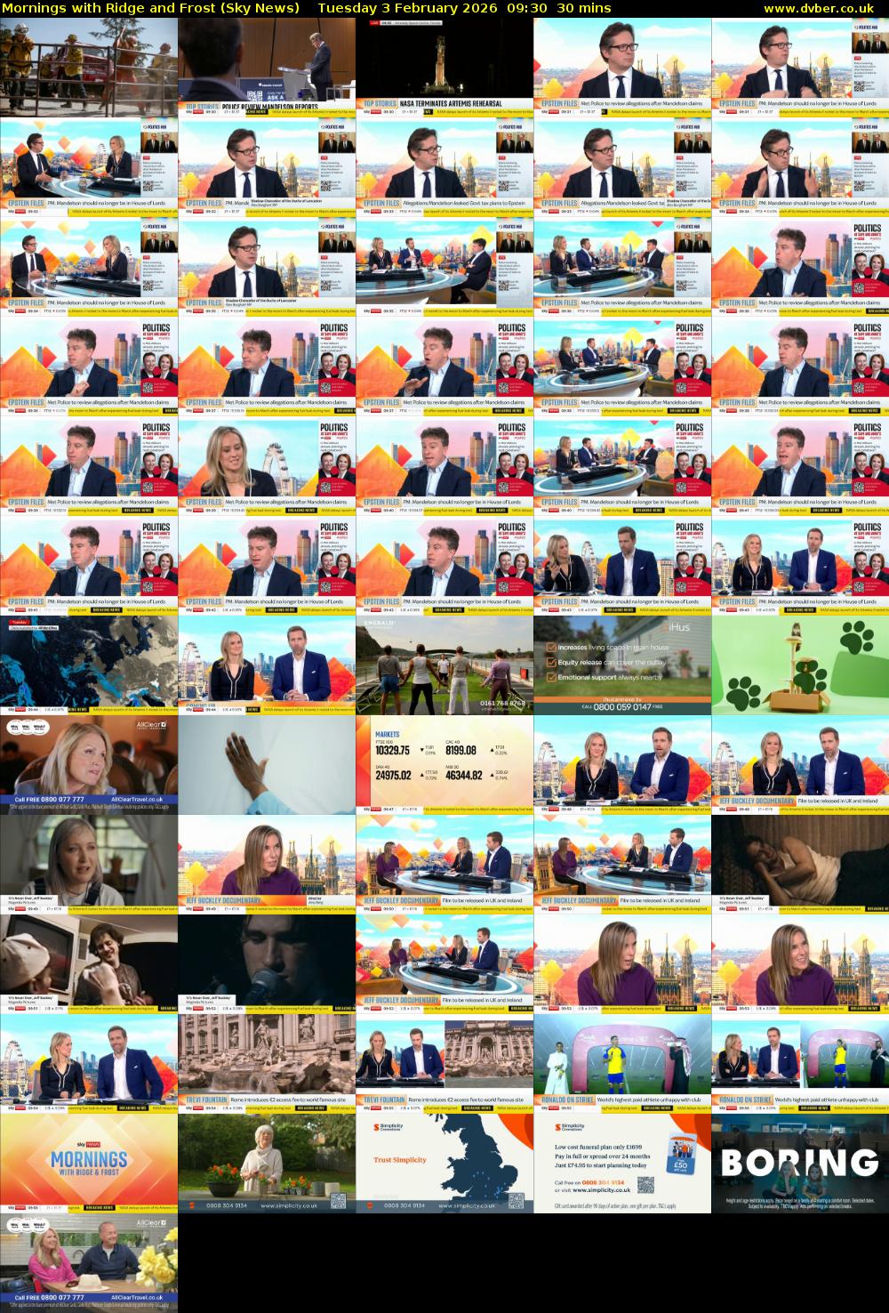 Mornings with Ridge and Frost (Sky News) Tuesday 3 February 2026 09:30 - 10:00