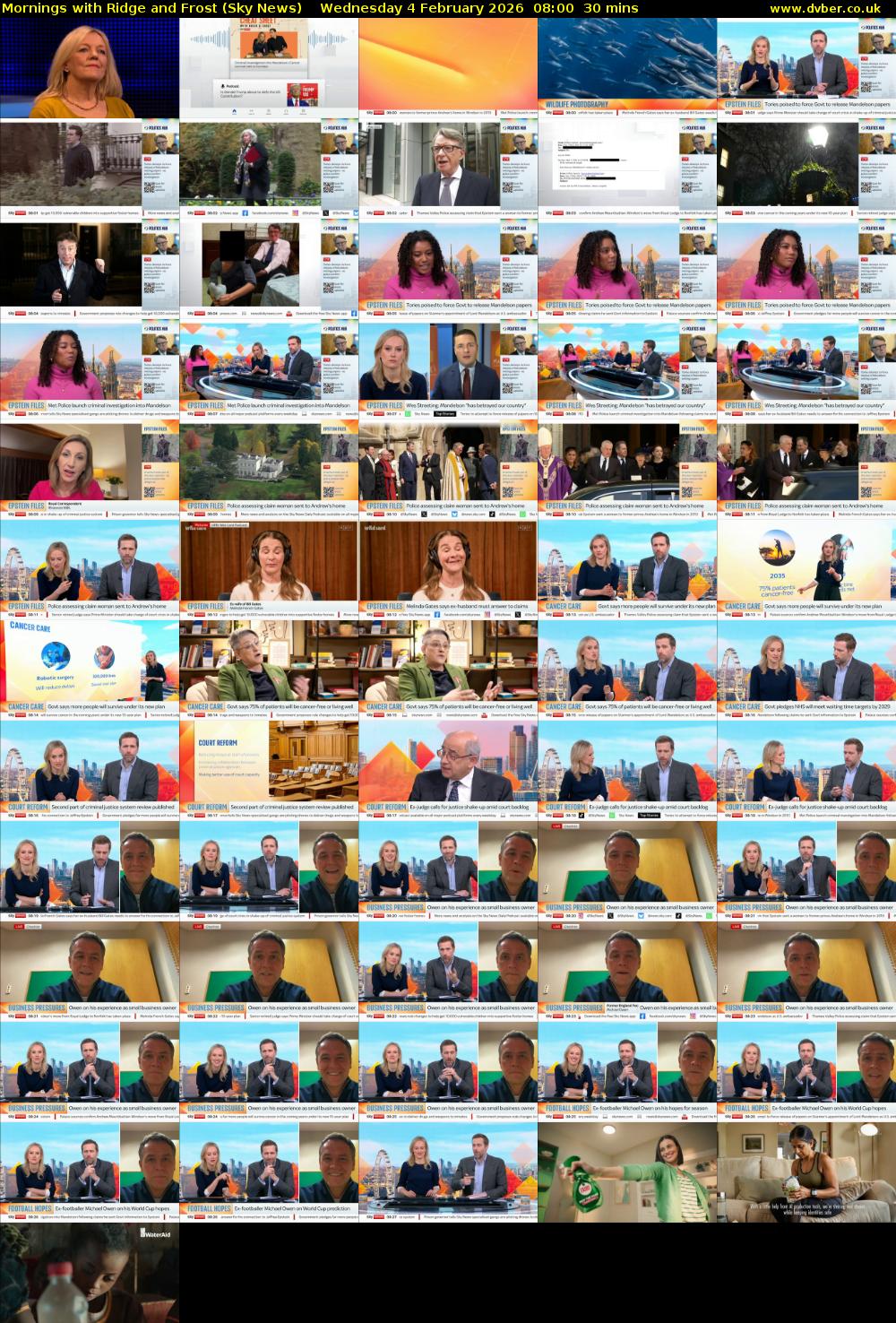 Mornings with Ridge and Frost (Sky News) Wednesday 4 February 2026 08:00 - 08:30