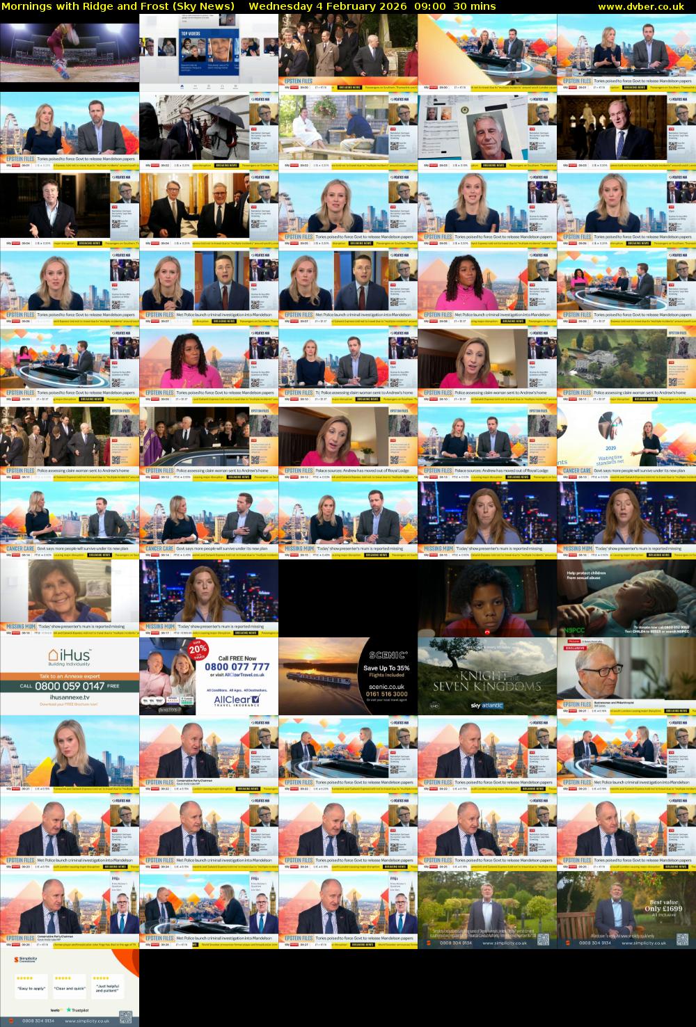 Mornings with Ridge and Frost (Sky News) Wednesday 4 February 2026 09:00 - 09:30