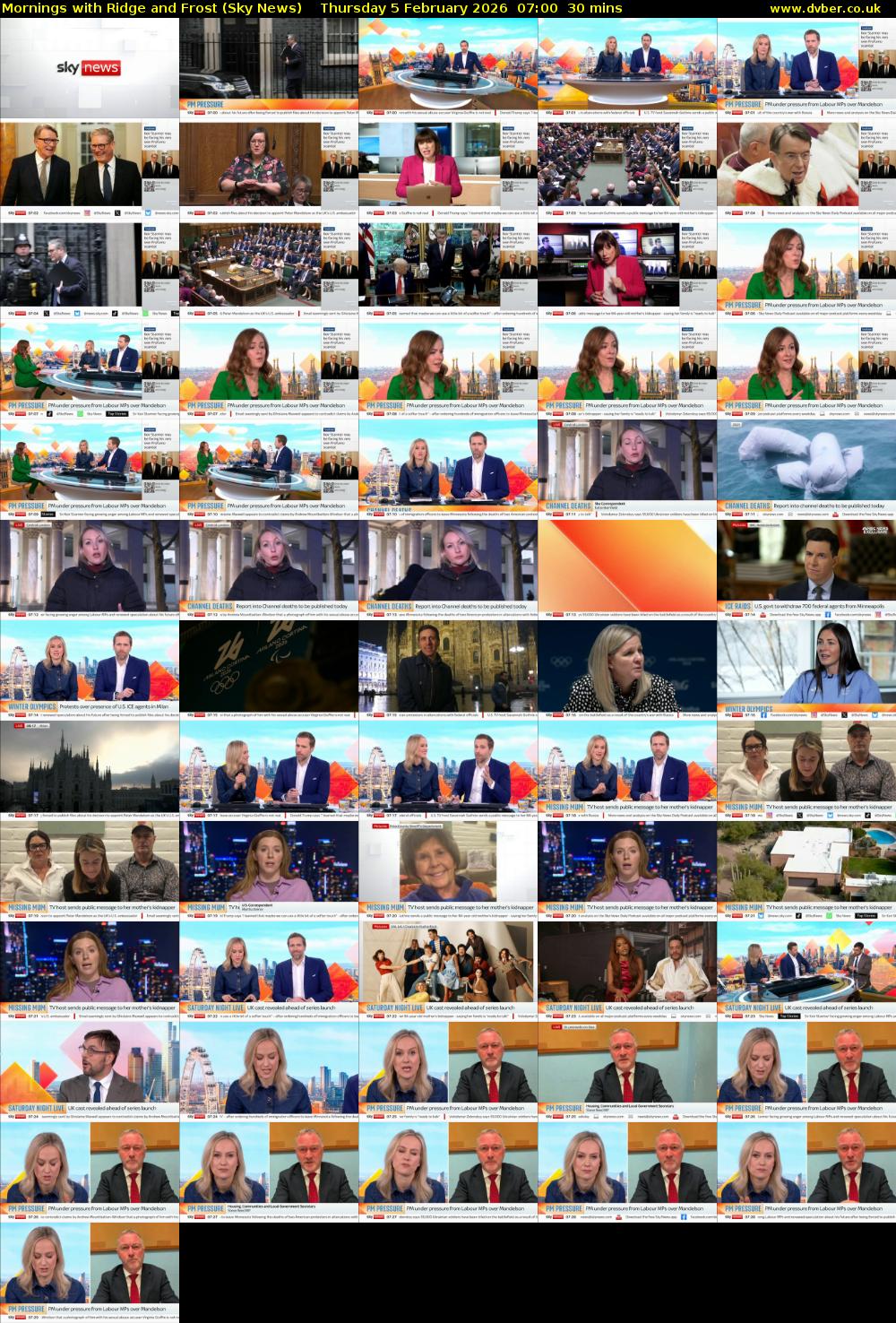 Mornings with Ridge and Frost (Sky News) Thursday 5 February 2026 07:00 - 07:30