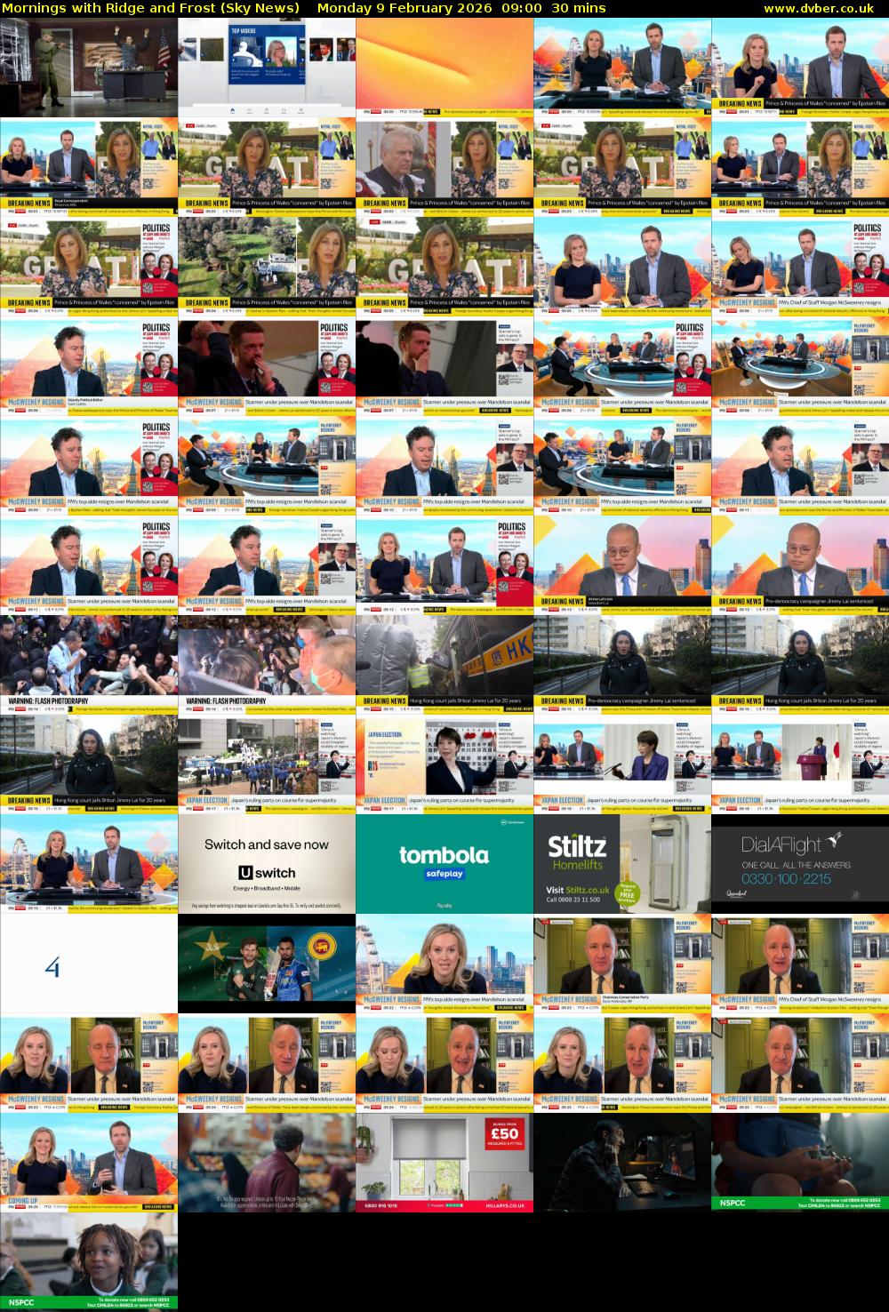 Mornings with Ridge and Frost (Sky News) Monday 9 February 2026 09:00 - 09:30