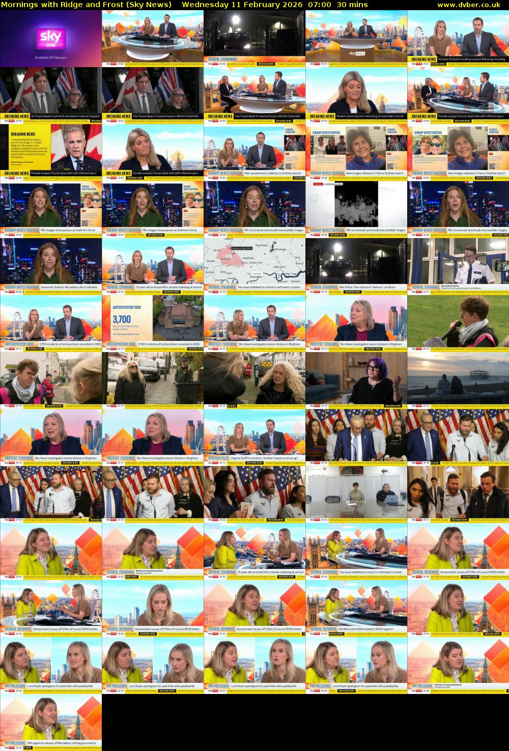 Mornings with Ridge and Frost (Sky News) Wednesday 11 February 2026 07:00 - 07:30