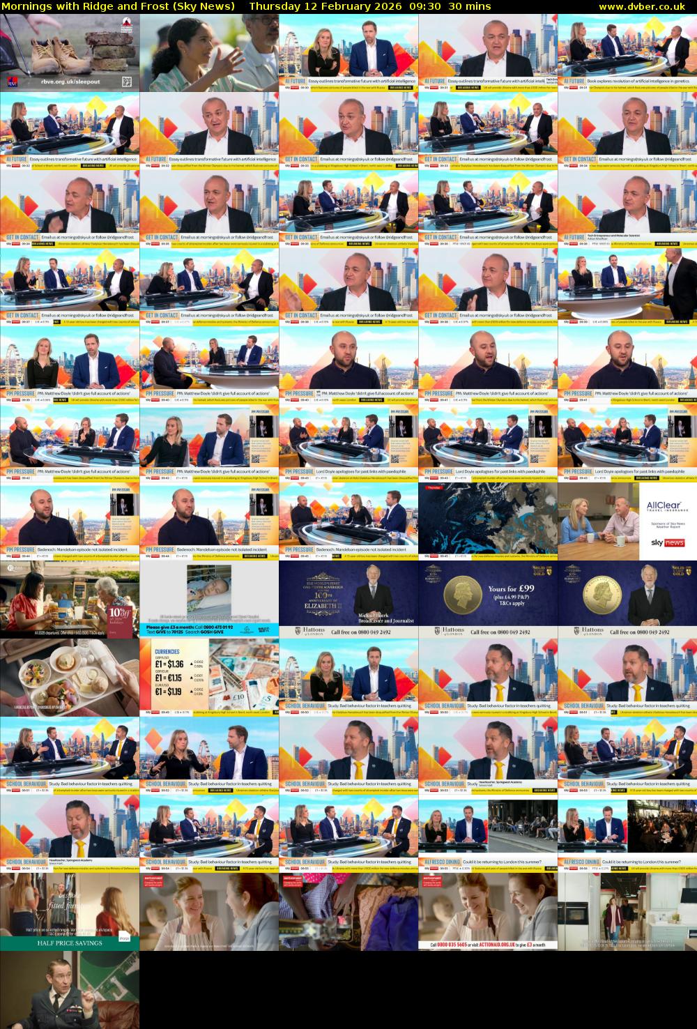 Mornings with Ridge and Frost (Sky News) Thursday 12 February 2026 09:30 - 10:00