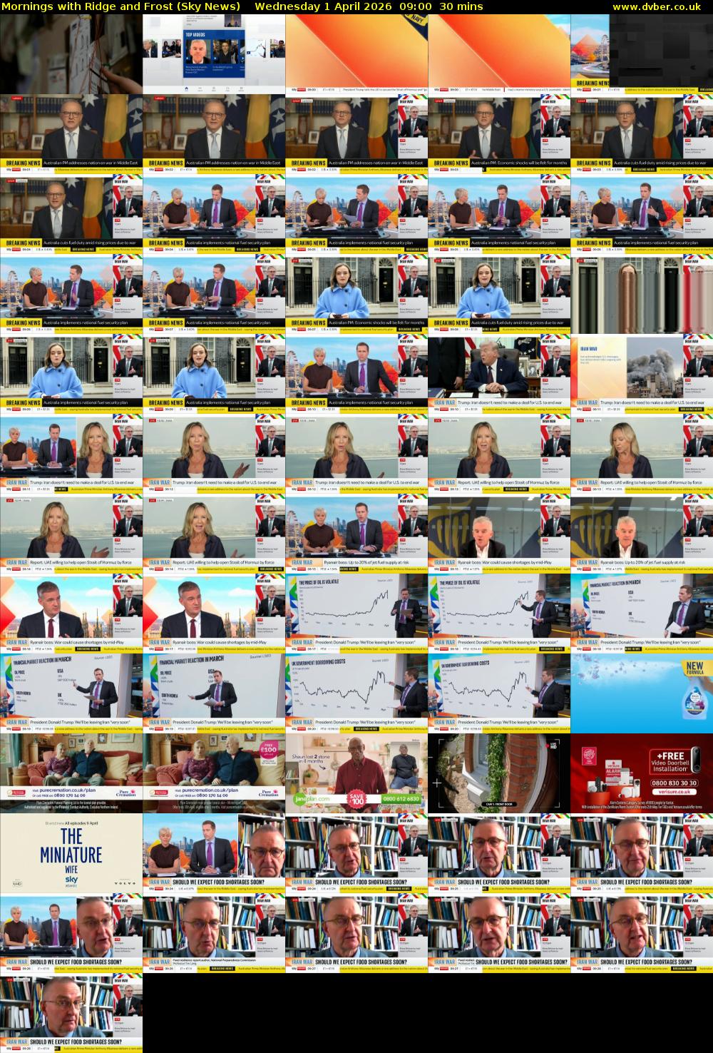 Mornings with Ridge and Frost (Sky News) Wednesday 1 April 2026 09:00 - 09:30