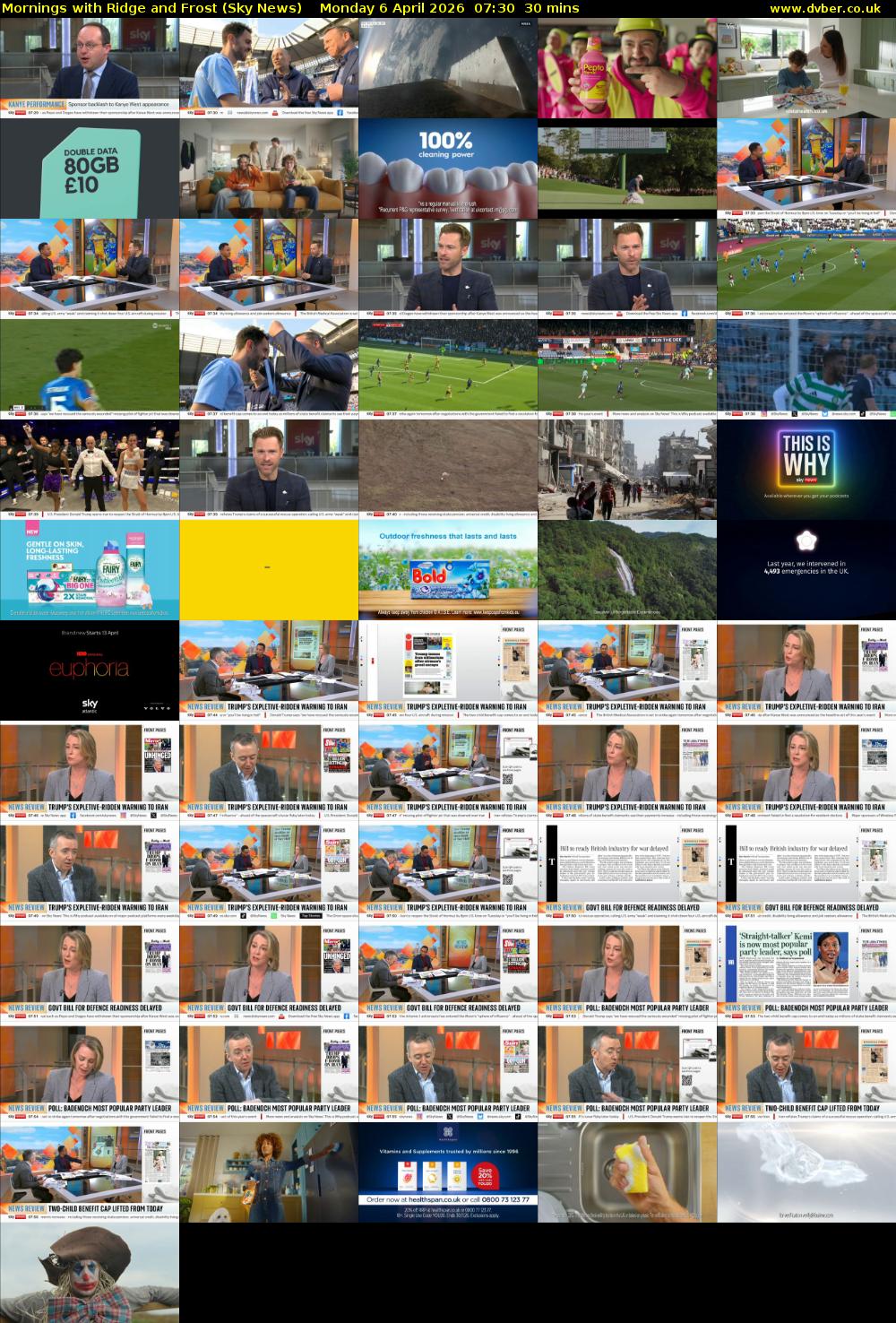 Mornings with Ridge and Frost (Sky News) Monday 6 April 2026 07:30 - 08:00