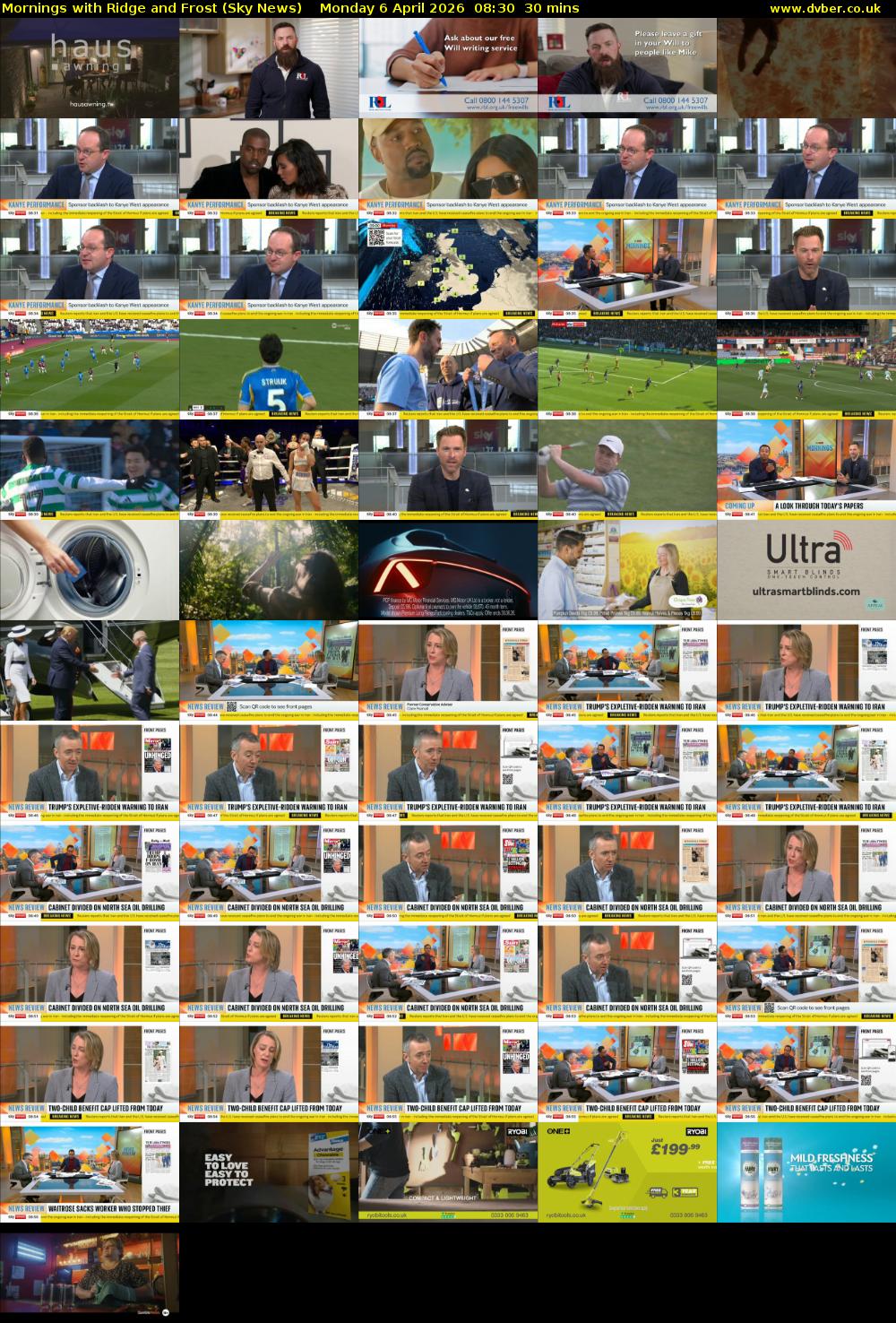 Mornings with Ridge and Frost (Sky News) Monday 6 April 2026 08:30 - 09:00