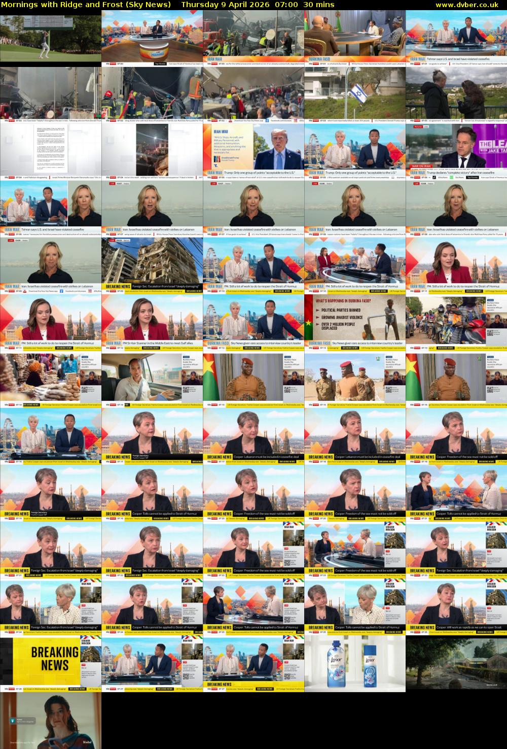 Mornings with Ridge and Frost (Sky News) Thursday 9 April 2026 07:00 - 07:30