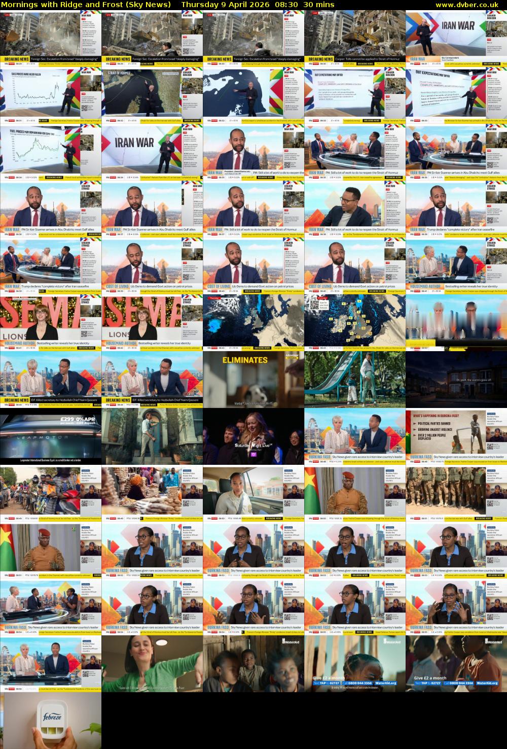 Mornings with Ridge and Frost (Sky News) Thursday 9 April 2026 08:30 - 09:00