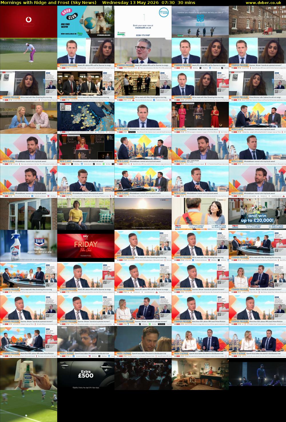 Mornings with Ridge and Frost (Sky News) Wednesday 13 May 2026 07:30 - 08:00