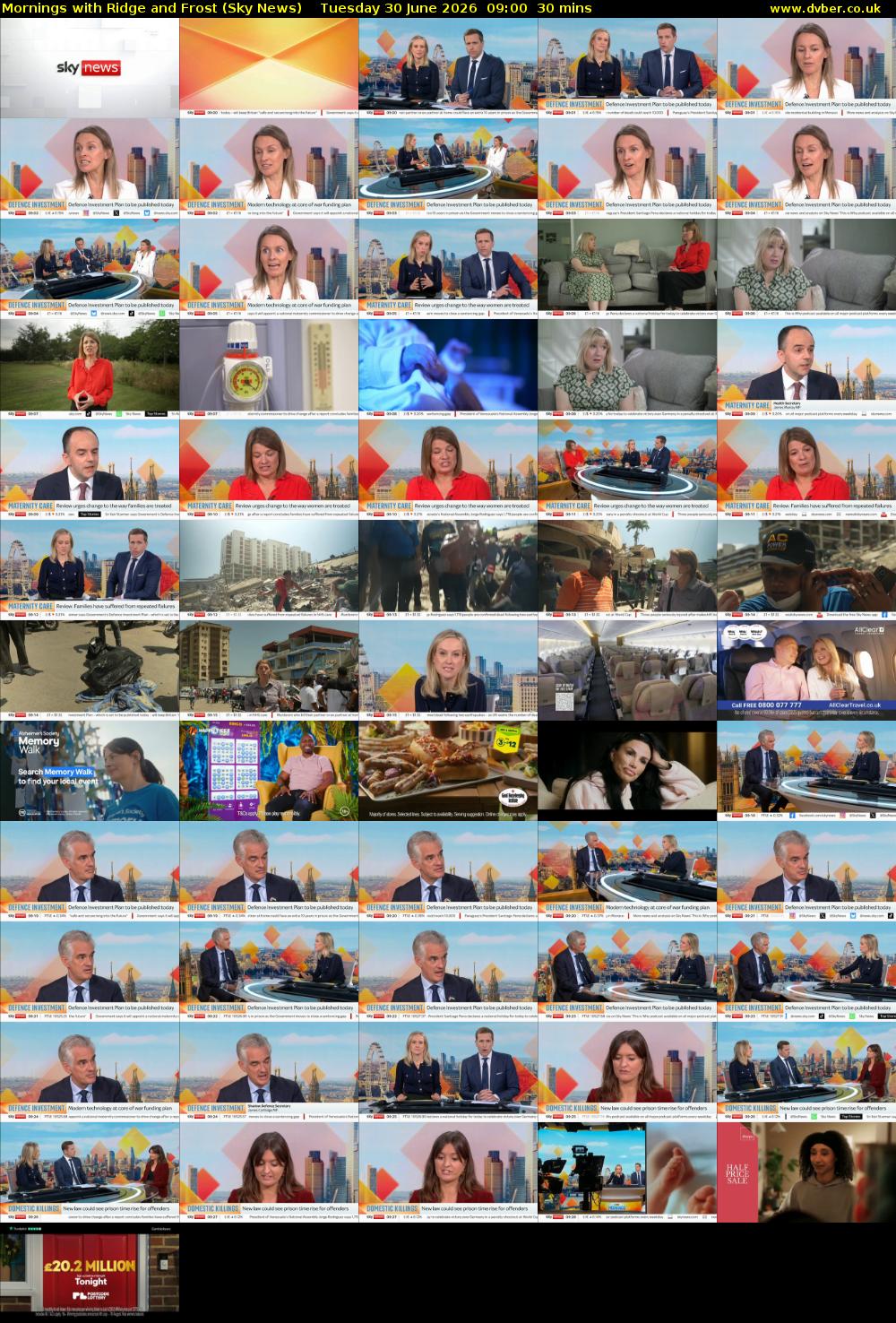 Mornings with Ridge and Frost (Sky News) Tuesday 30 June 2026 09:00 - 09:30