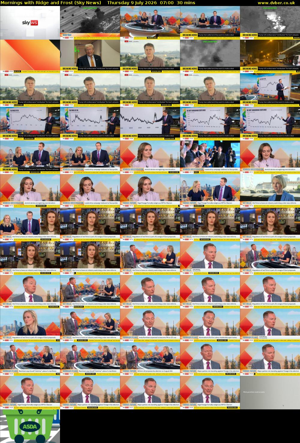 Mornings with Ridge and Frost (Sky News) Thursday 9 July 2026 07:00 - 07:30
