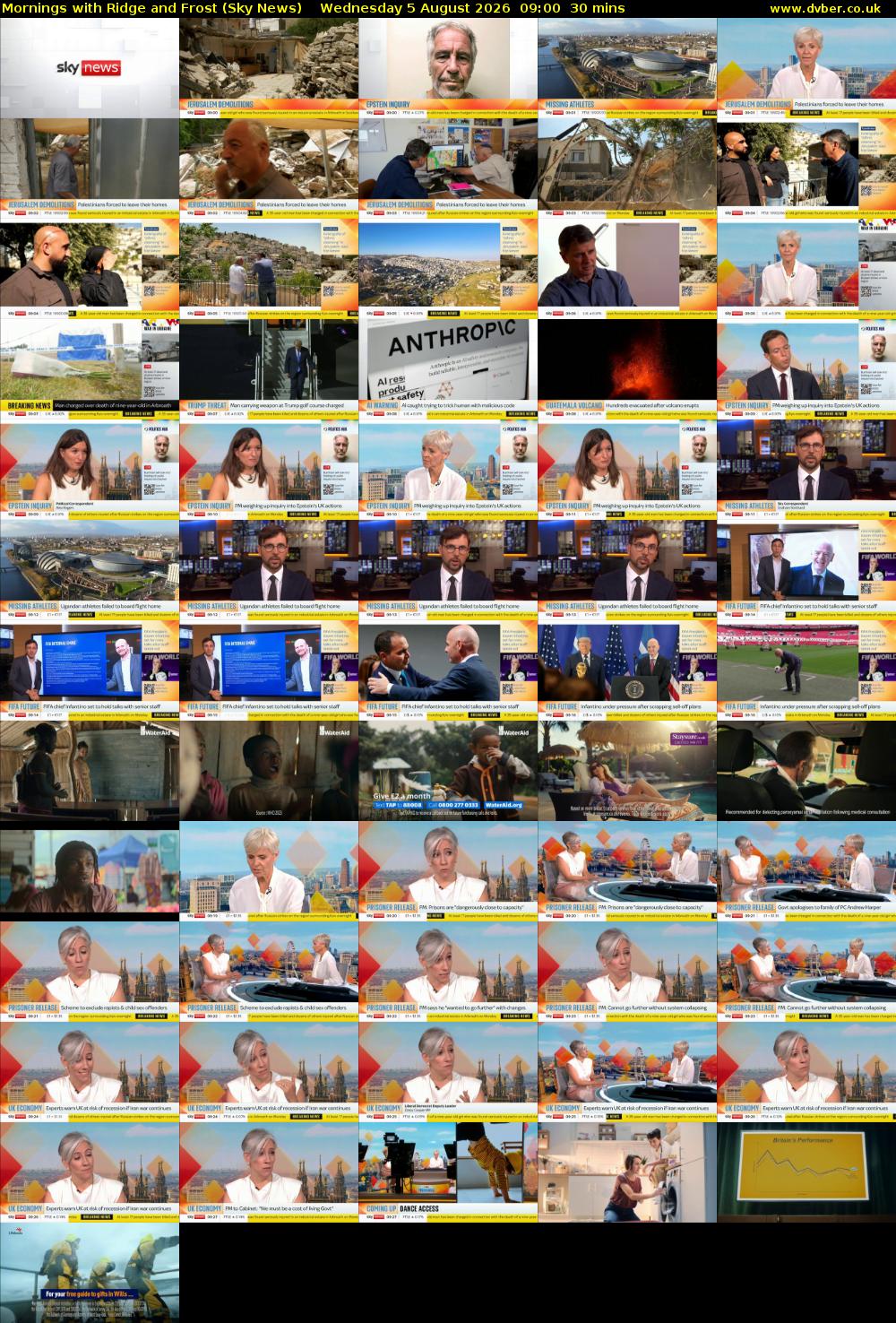 Mornings with Ridge and Frost (Sky News) Wednesday 5 August 2026 09:00 - 09:30