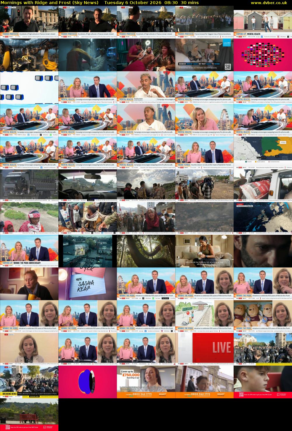 Mornings with Ridge and Frost (Sky News) Tuesday 6 October 2026 08:30 - 09:00