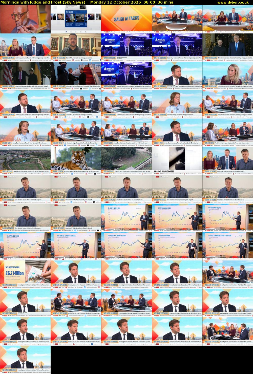 Mornings with Ridge and Frost (Sky News) Monday 12 October 2026 08:00 - 08:30