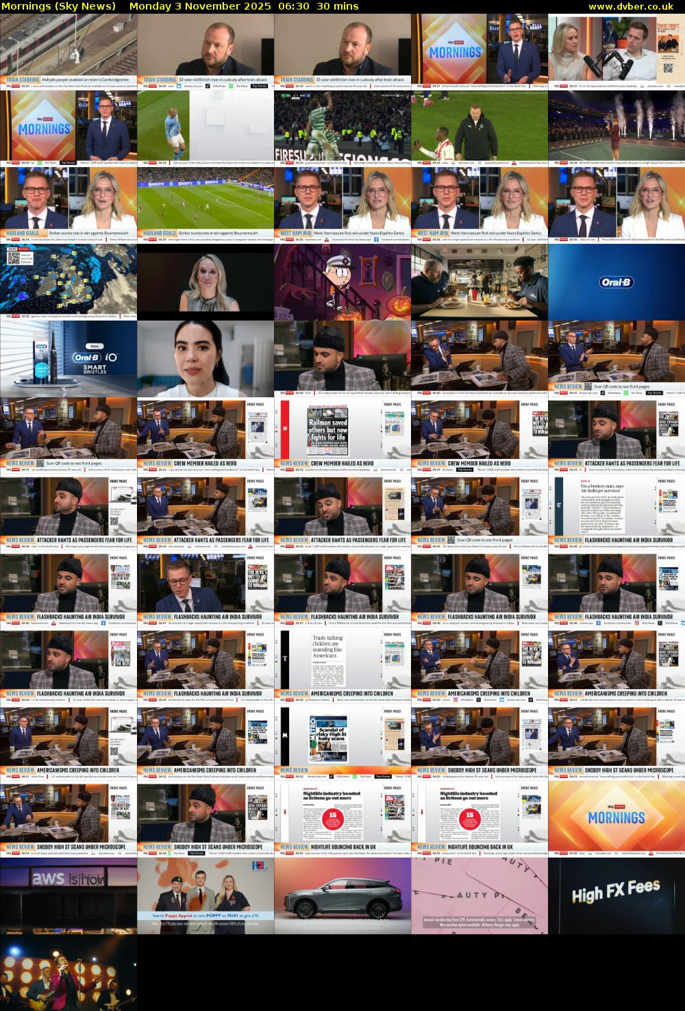 Mornings (Sky News) Monday 3 November 2025 06:30 - 07:00