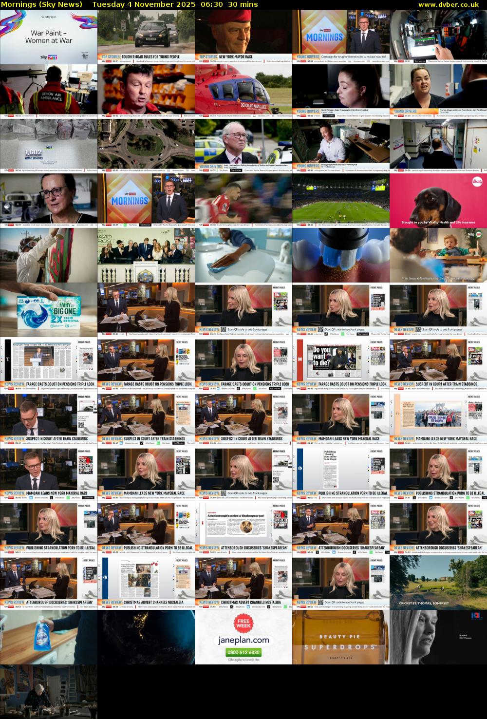 Mornings (Sky News) Tuesday 4 November 2025 06:30 - 07:00