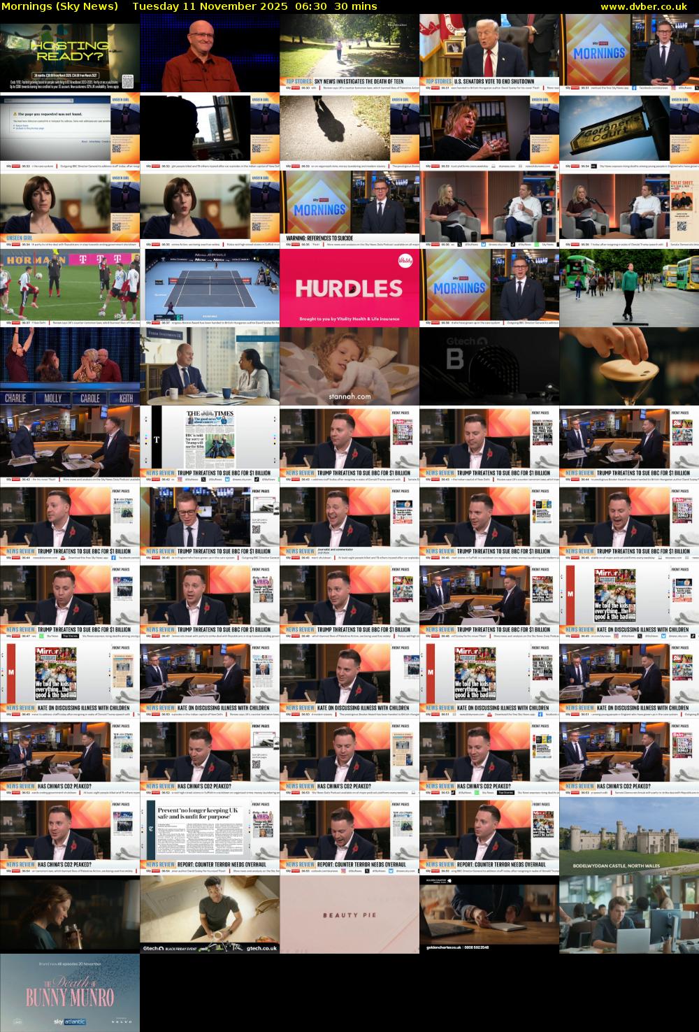 Mornings (Sky News) Tuesday 11 November 2025 06:30 - 07:00