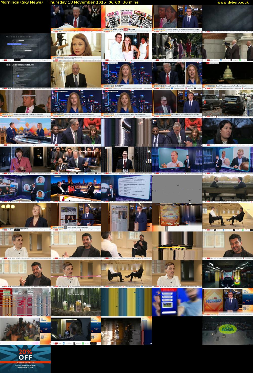 Mornings (Sky News) Thursday 13 November 2025 06:00 - 06:30