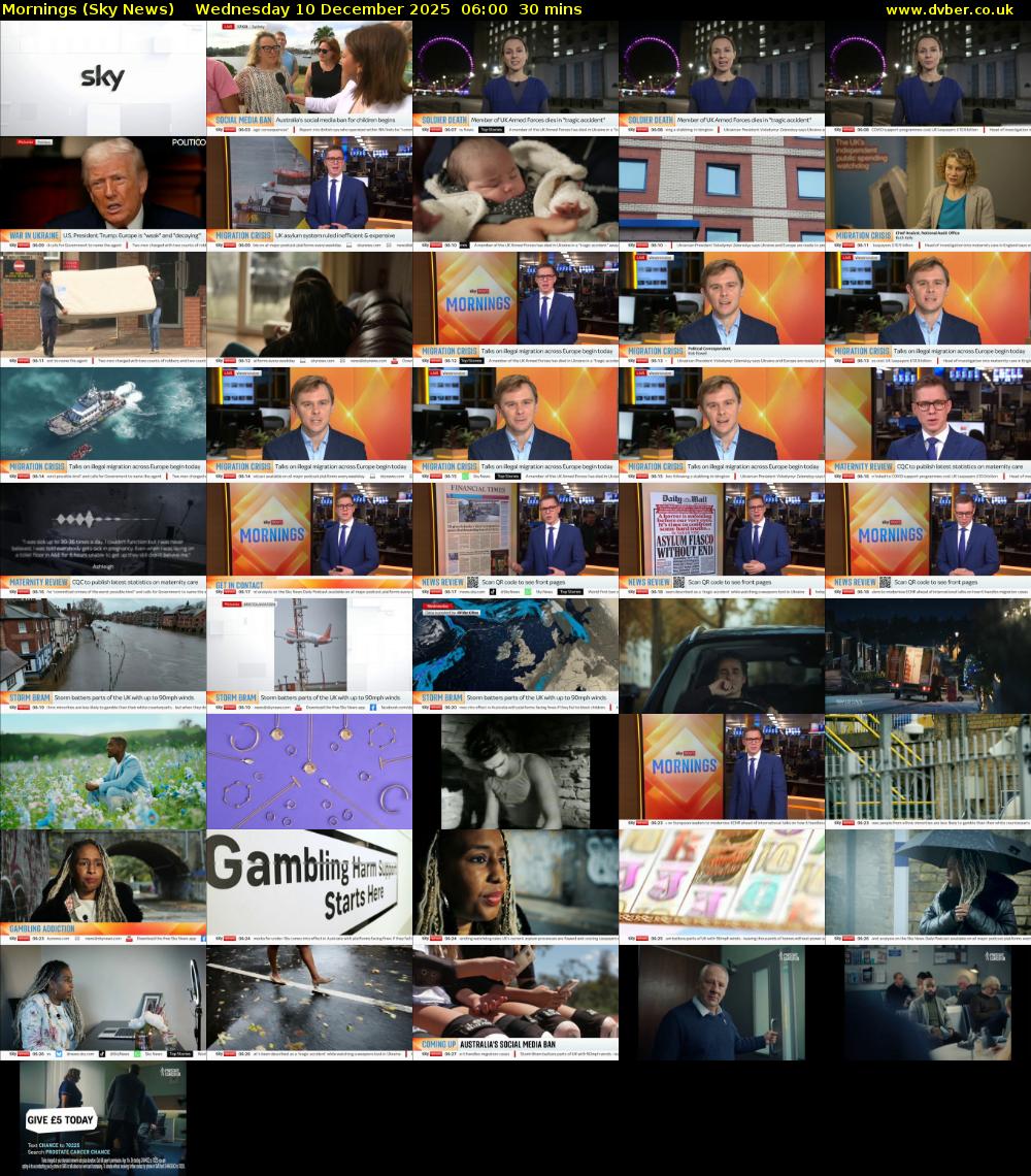 Mornings (Sky News) Wednesday 10 December 2025 06:00 - 06:30