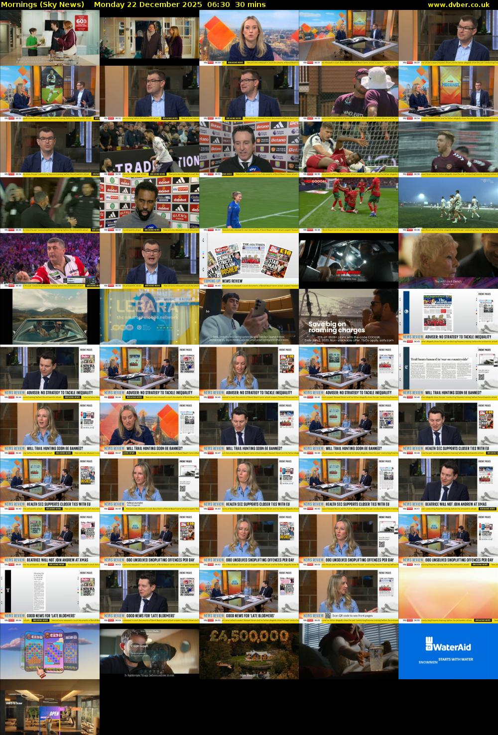 Mornings (Sky News) Monday 22 December 2025 06:30 - 07:00