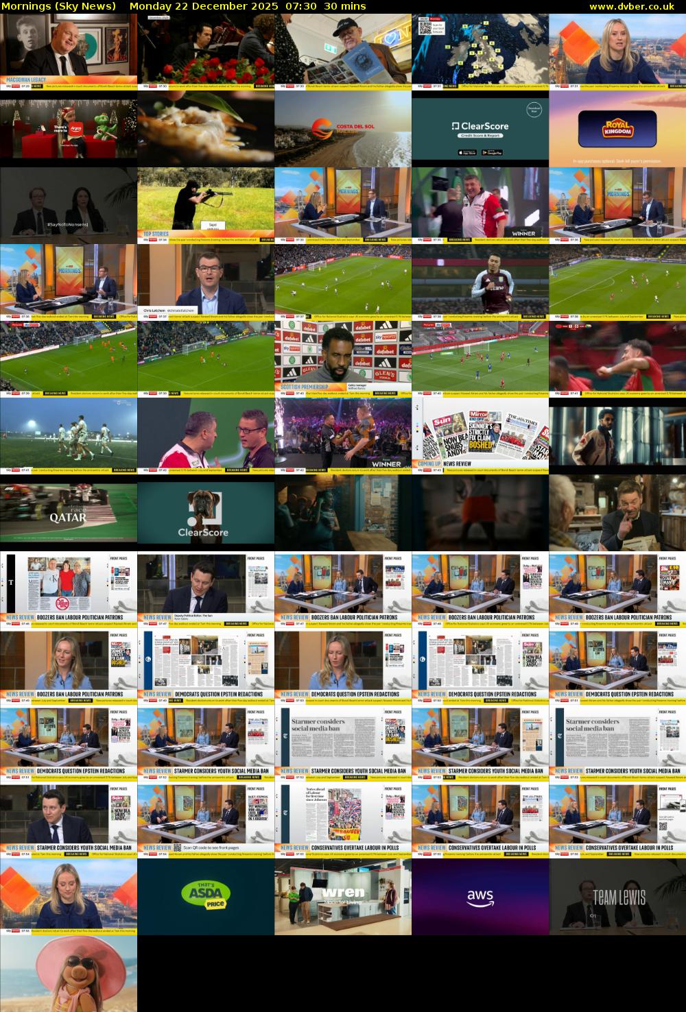 Mornings (Sky News) Monday 22 December 2025 07:30 - 08:00