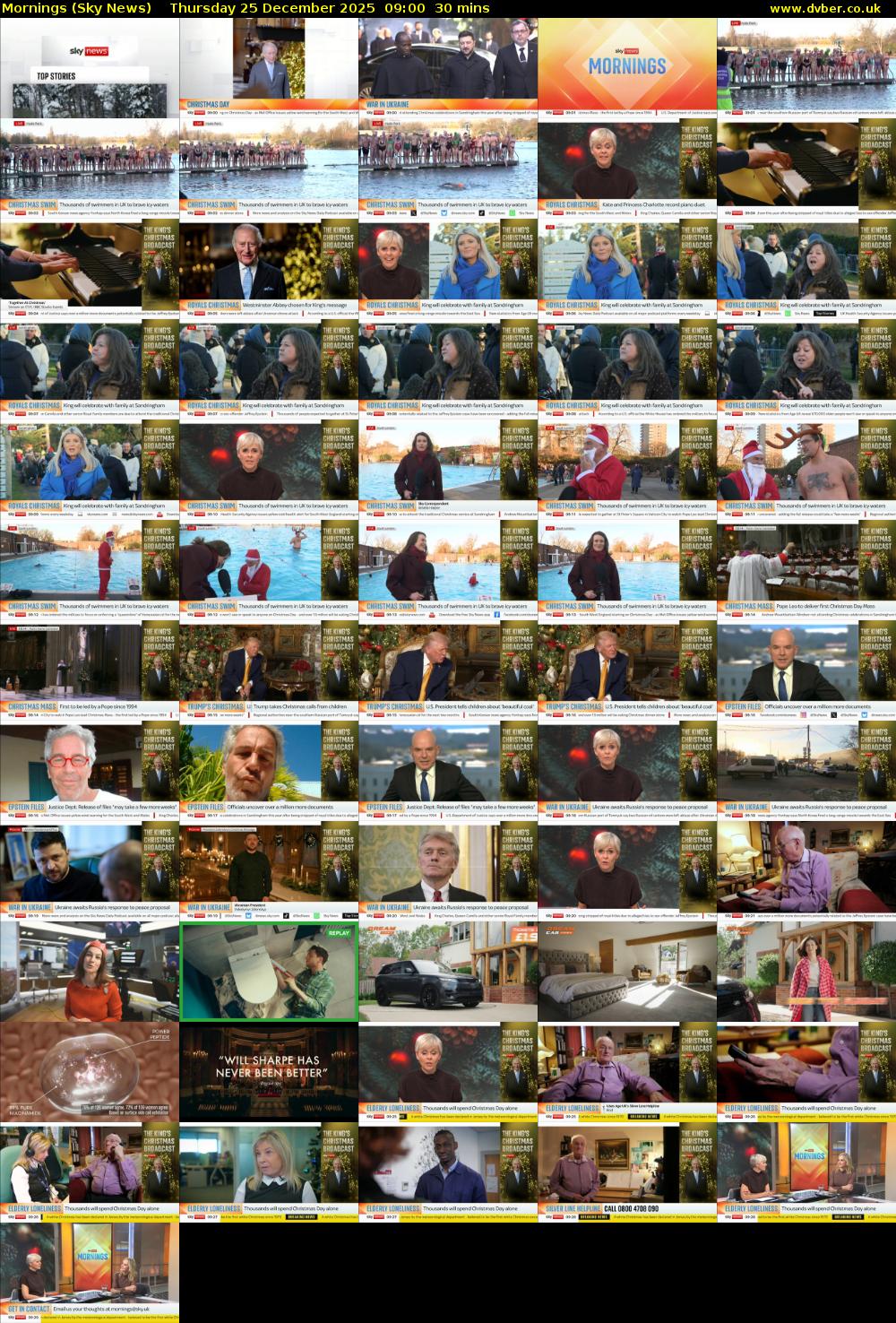 Mornings (Sky News) Thursday 25 December 2025 09:00 - 09:30