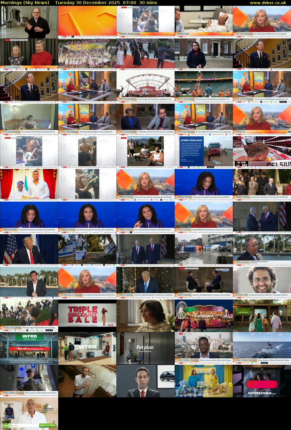 Mornings (Sky News) Tuesday 30 December 2025 07:00 - 07:30