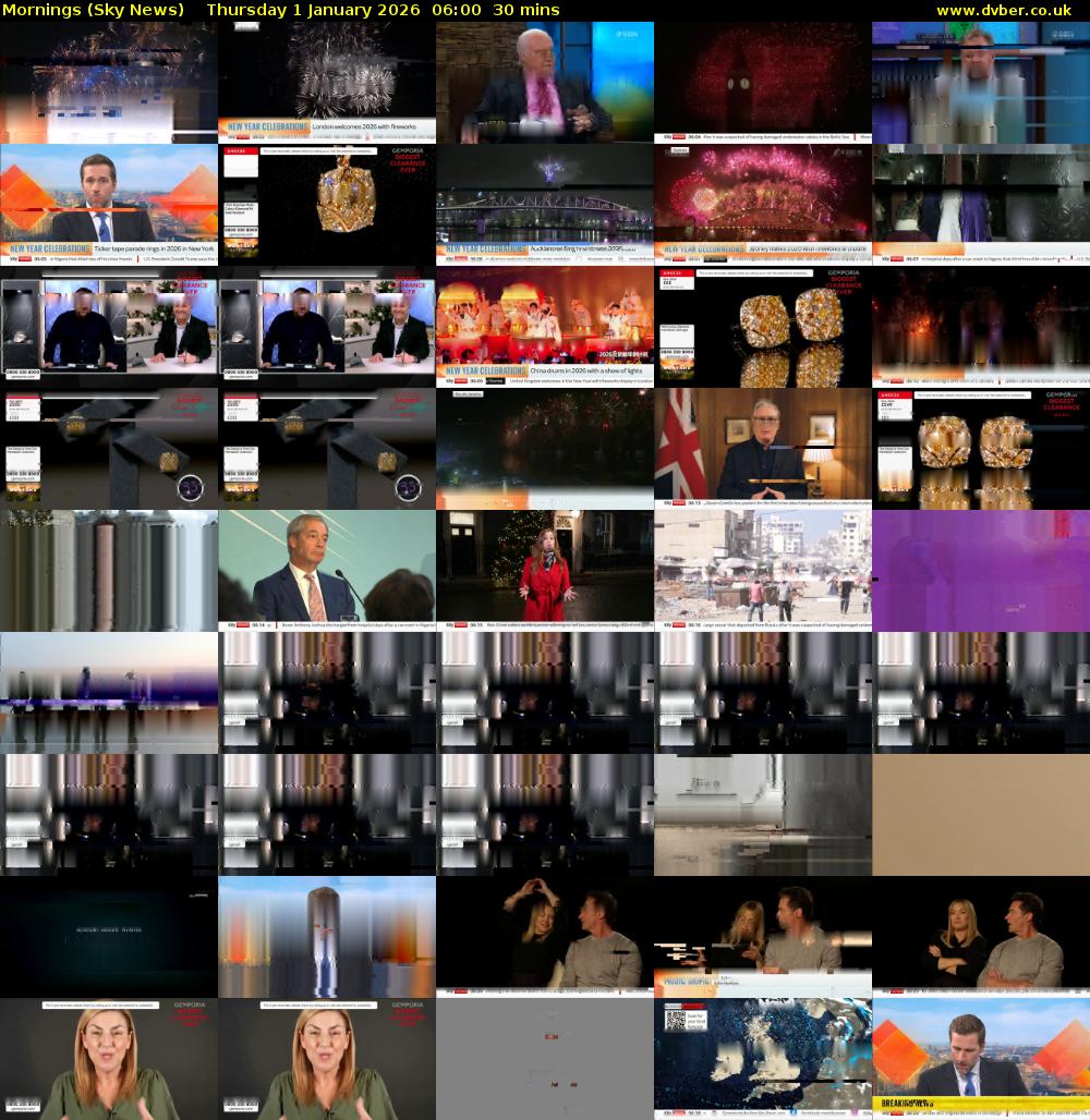 Mornings (Sky News) Thursday 1 January 2026 06:00 - 06:30