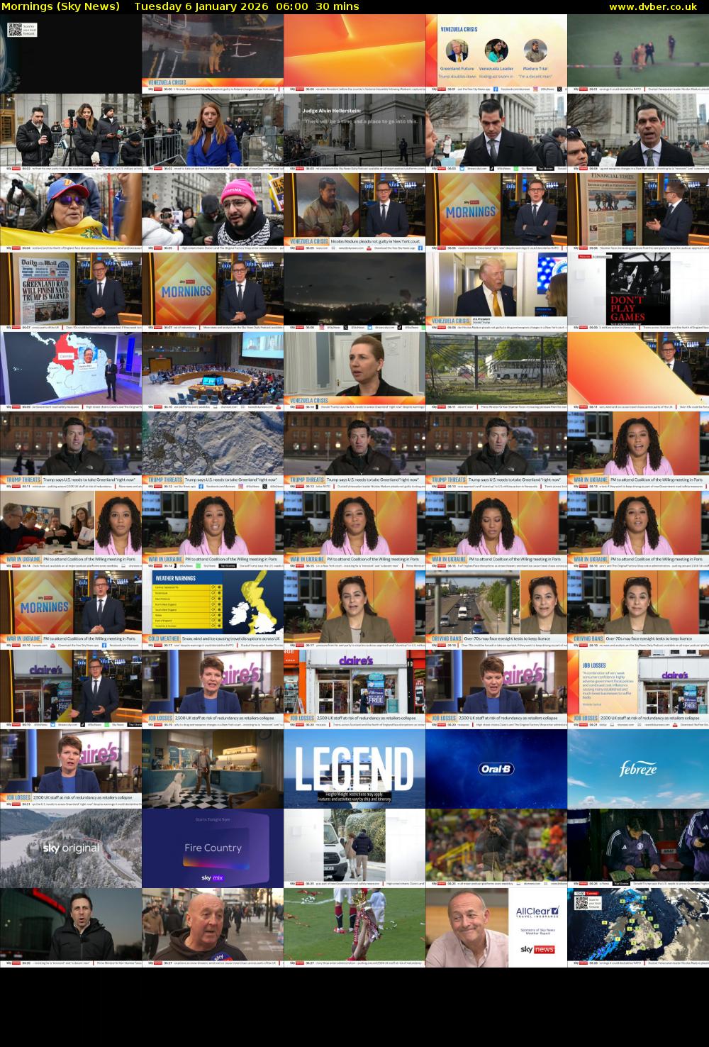 Mornings (Sky News) Tuesday 6 January 2026 06:00 - 06:30