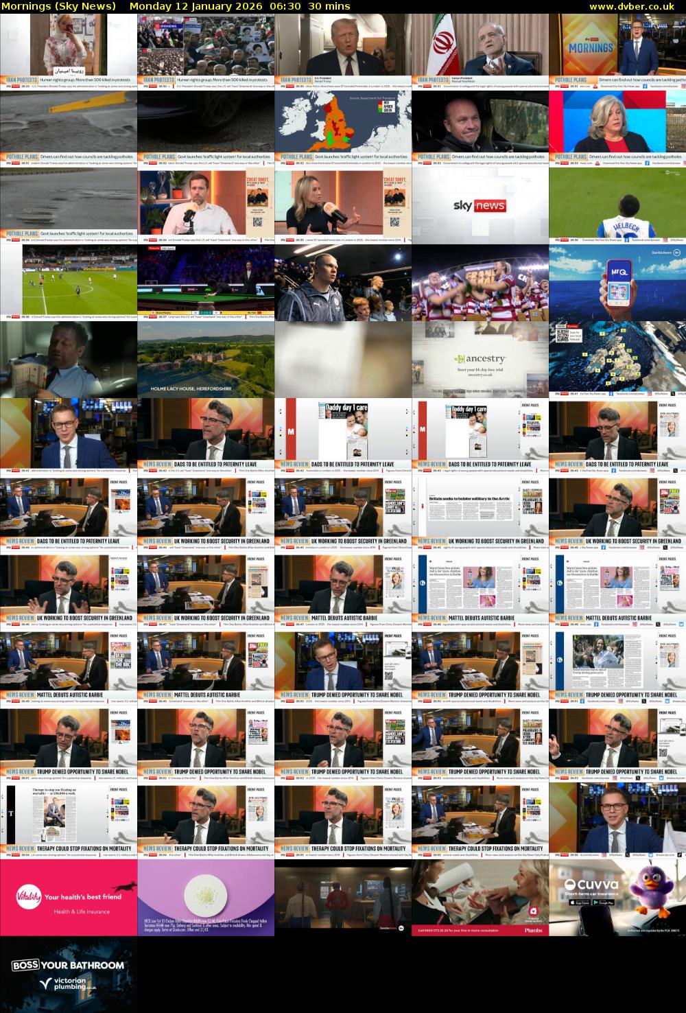 Mornings (Sky News) Monday 12 January 2026 06:30 - 07:00