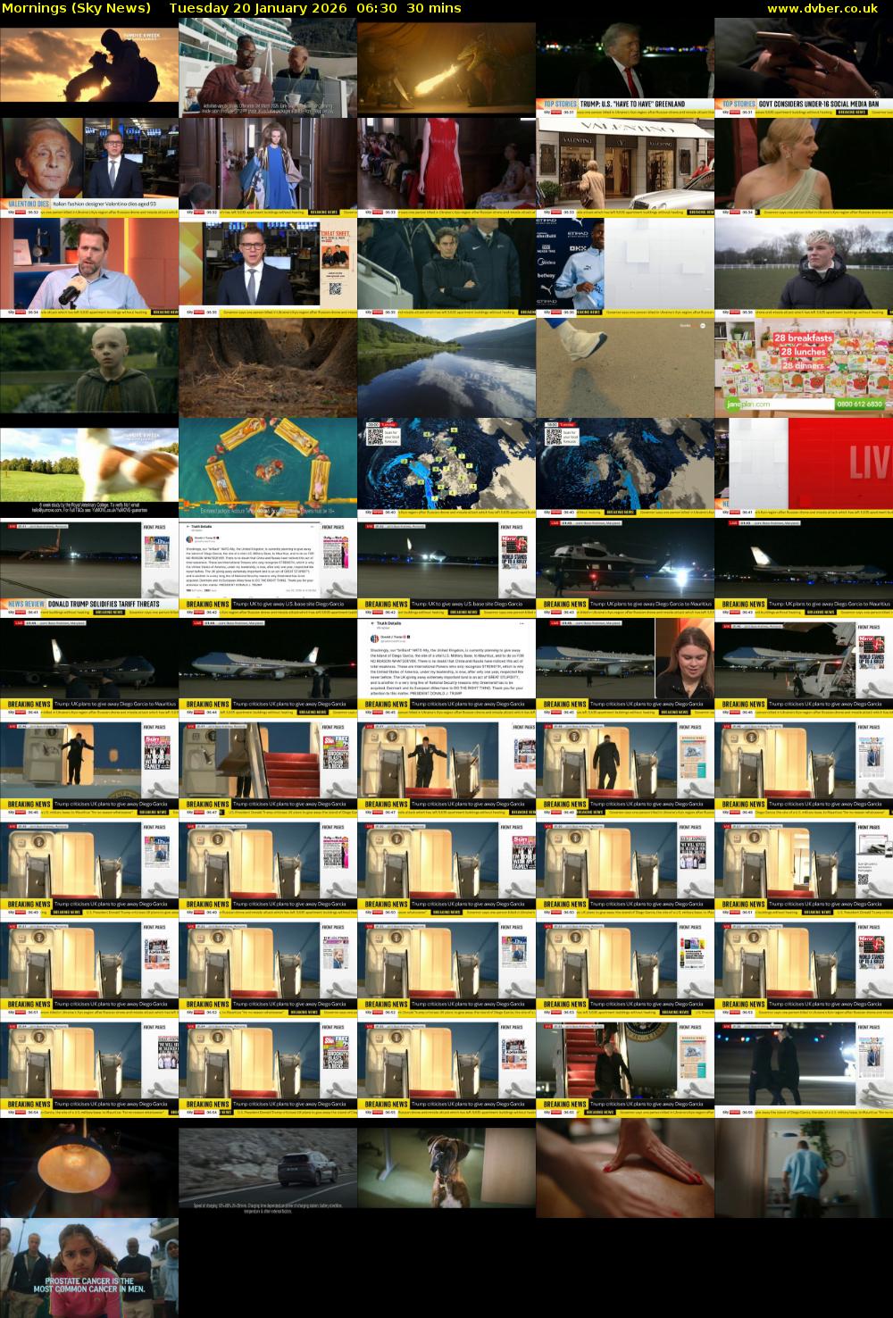 Mornings (Sky News) Tuesday 20 January 2026 06:30 - 07:00