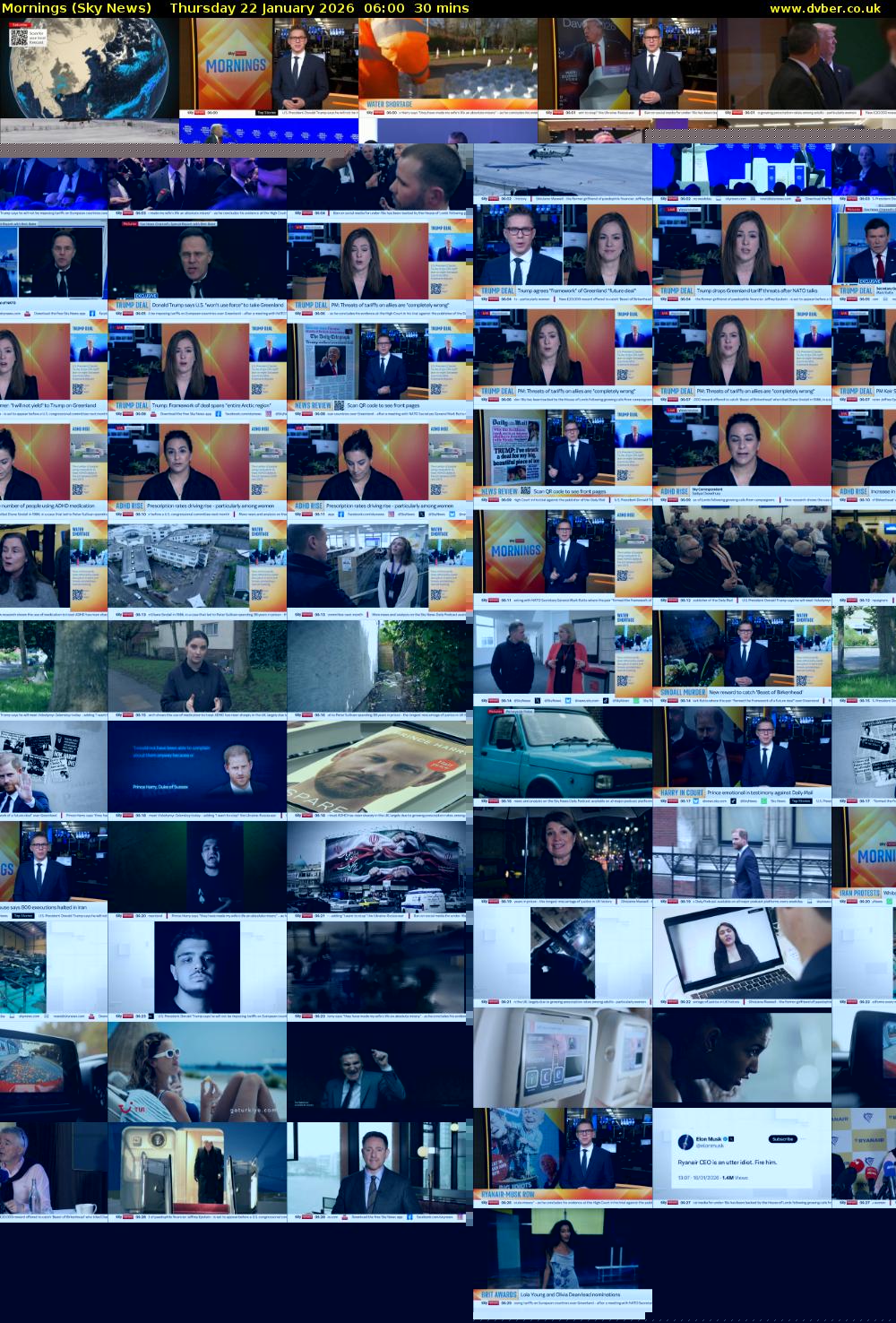 Mornings (Sky News) Thursday 22 January 2026 06:00 - 06:30