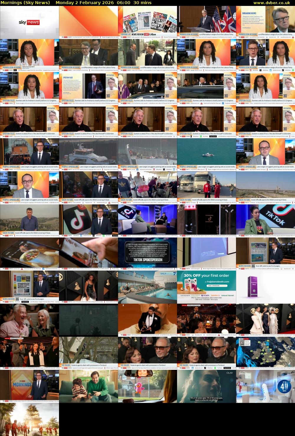 Mornings (Sky News) Monday 2 February 2026 06:00 - 06:30