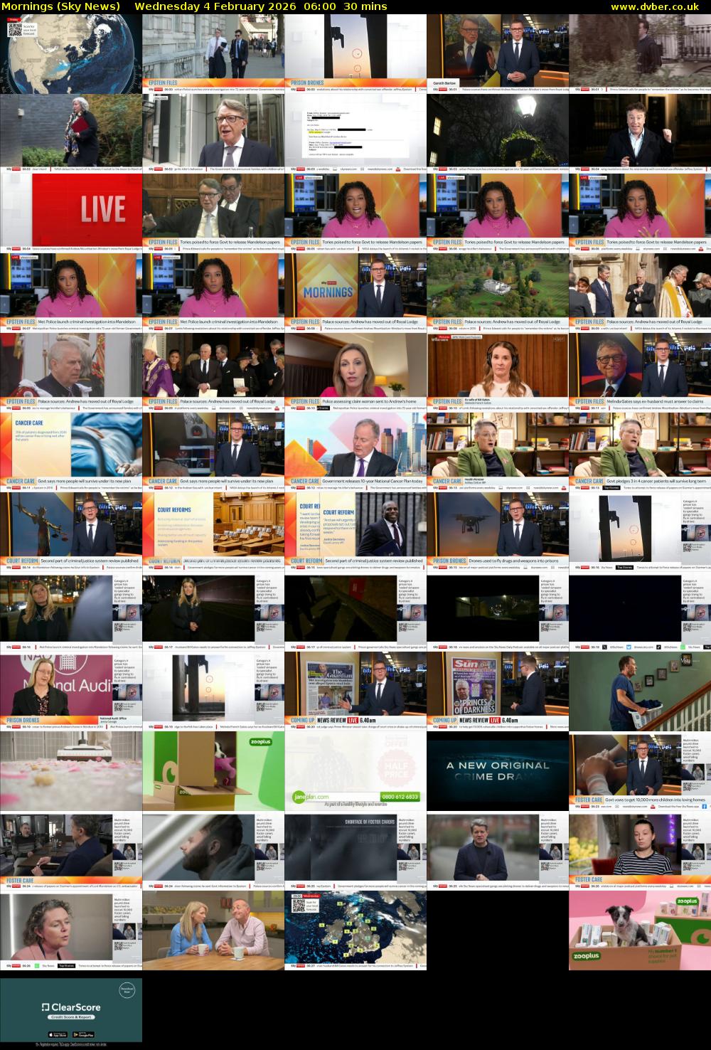 Mornings (Sky News) Wednesday 4 February 2026 06:00 - 06:30