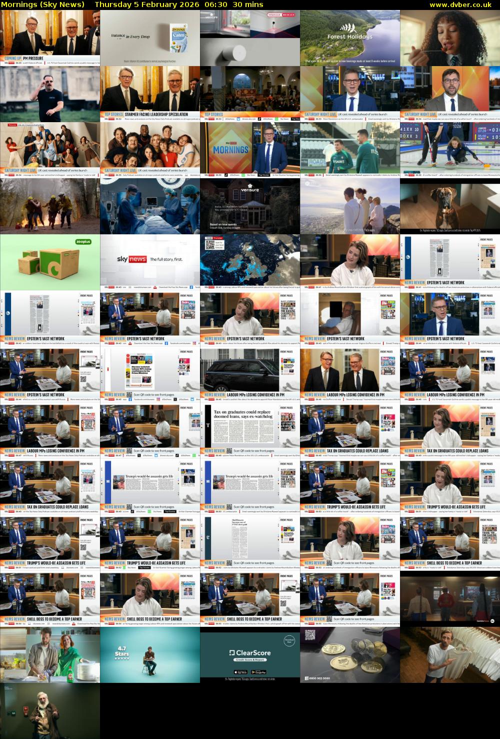 Mornings (Sky News) Thursday 5 February 2026 06:30 - 07:00