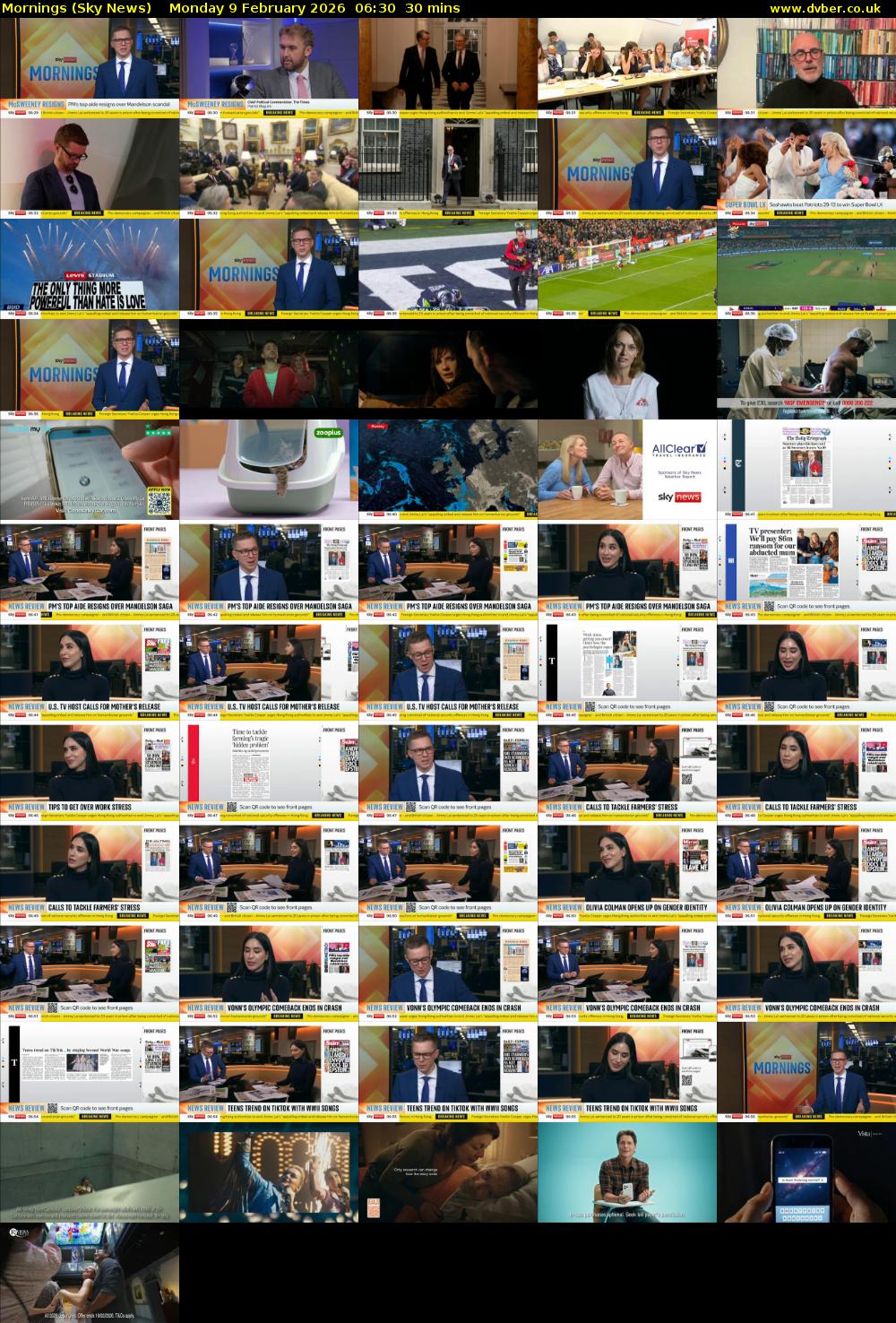 Mornings (Sky News) Monday 9 February 2026 06:30 - 07:00