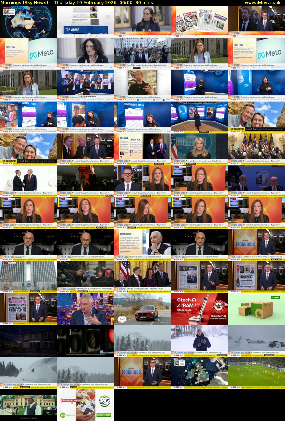 Mornings (Sky News) Thursday 19 February 2026 06:00 - 06:30