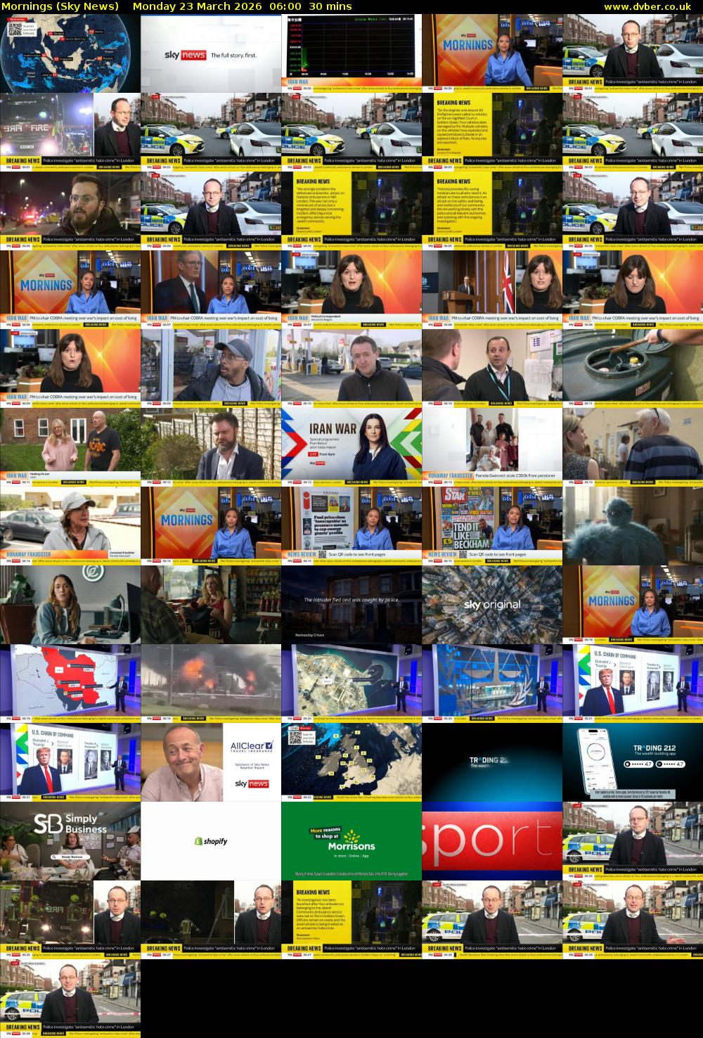 Mornings (Sky News) Monday 23 March 2026 06:00 - 06:30