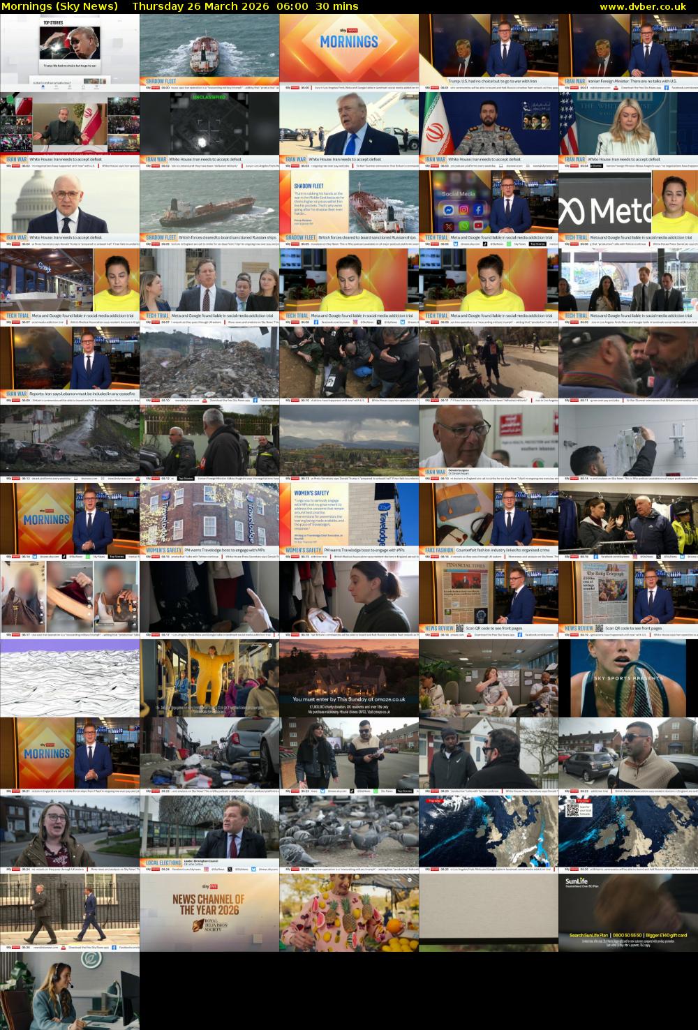 Mornings (Sky News) Thursday 26 March 2026 06:00 - 06:30