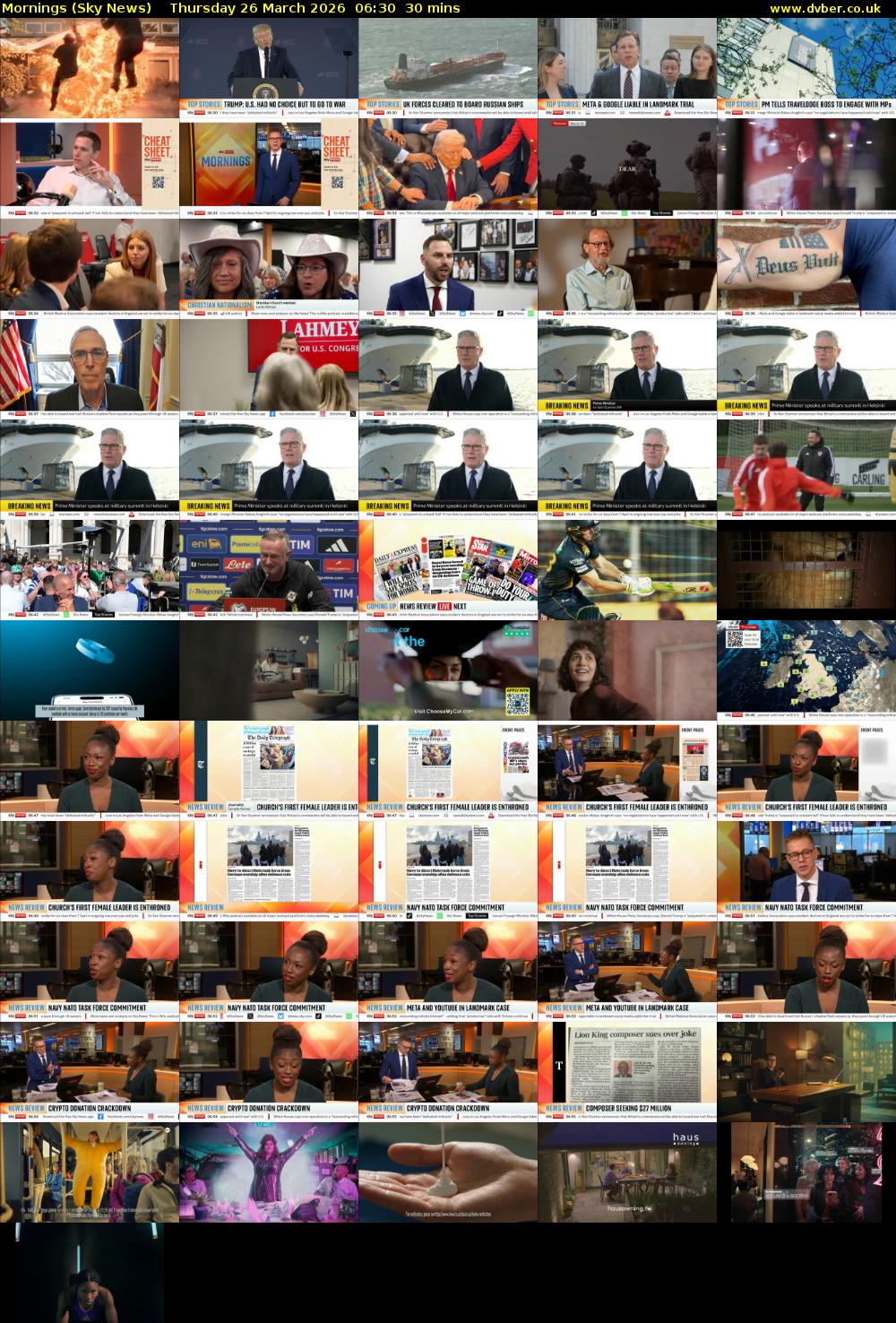 Mornings (Sky News) Thursday 26 March 2026 06:30 - 07:00