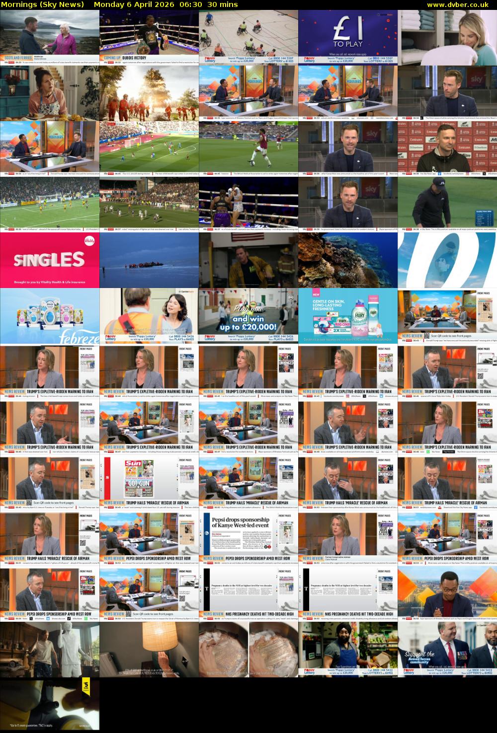 Mornings (Sky News) Monday 6 April 2026 06:30 - 07:00