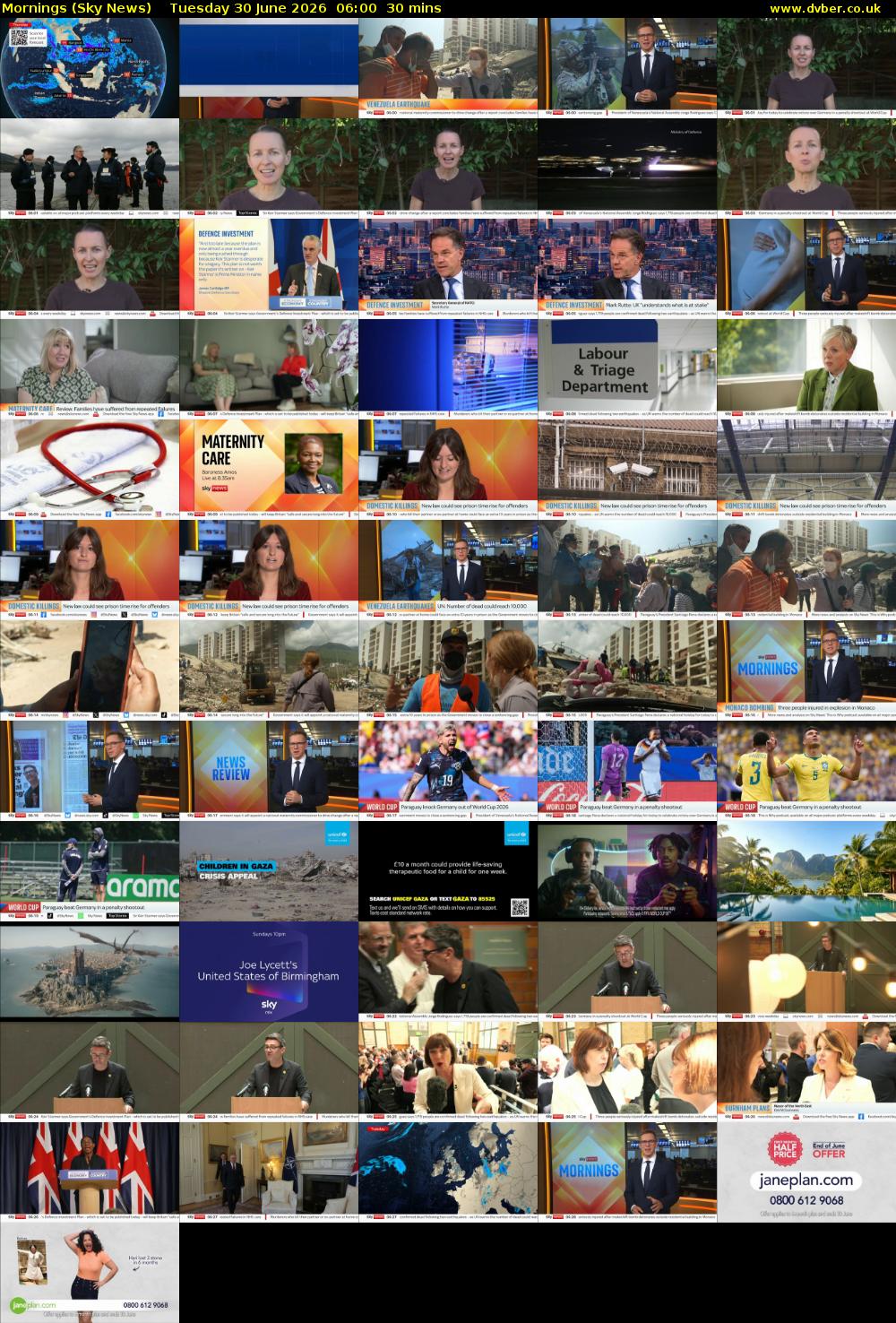 Mornings (Sky News) Tuesday 30 June 2026 06:00 - 06:30