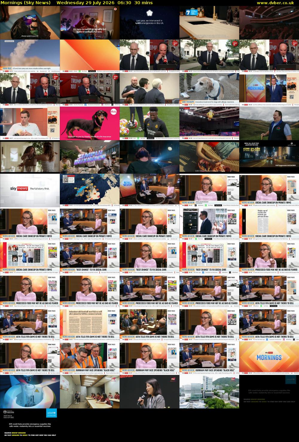 Mornings (Sky News) Wednesday 29 July 2026 06:30 - 07:00