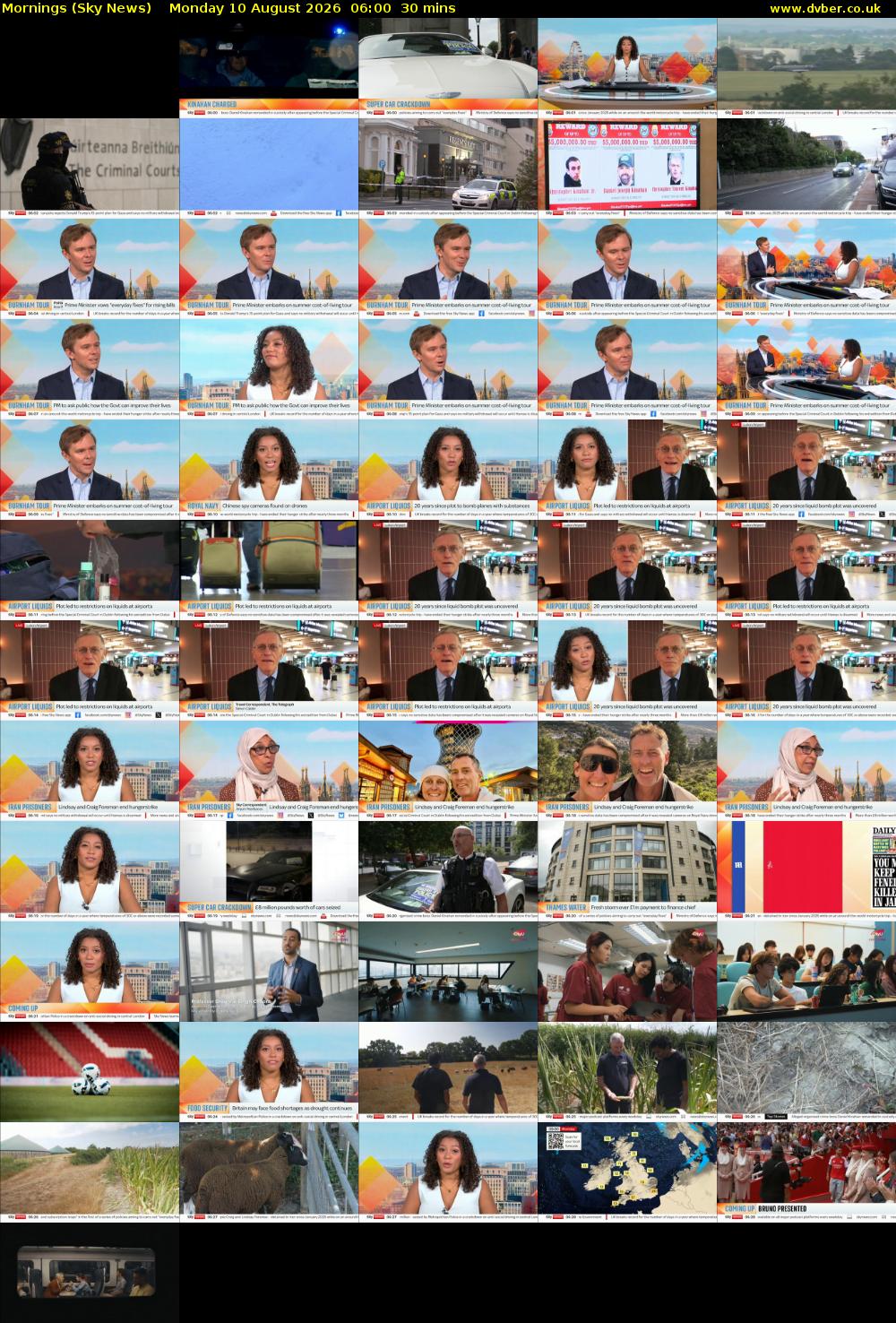 Mornings (Sky News) Monday 10 August 2026 06:00 - 06:30