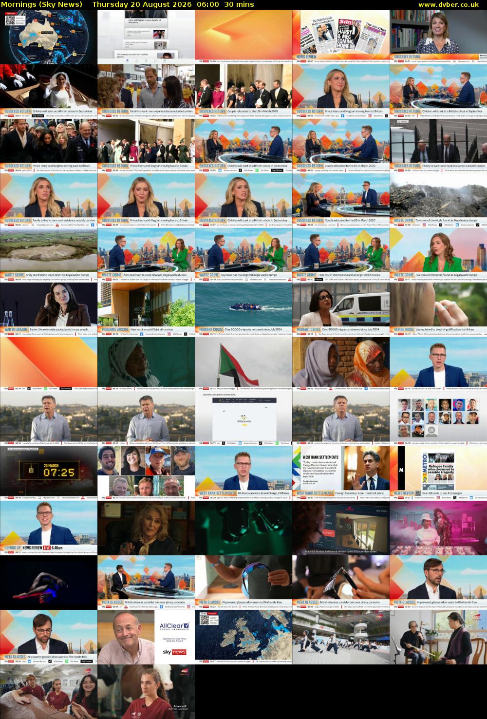 Mornings (Sky News) Thursday 20 August 2026 06:00 - 06:30